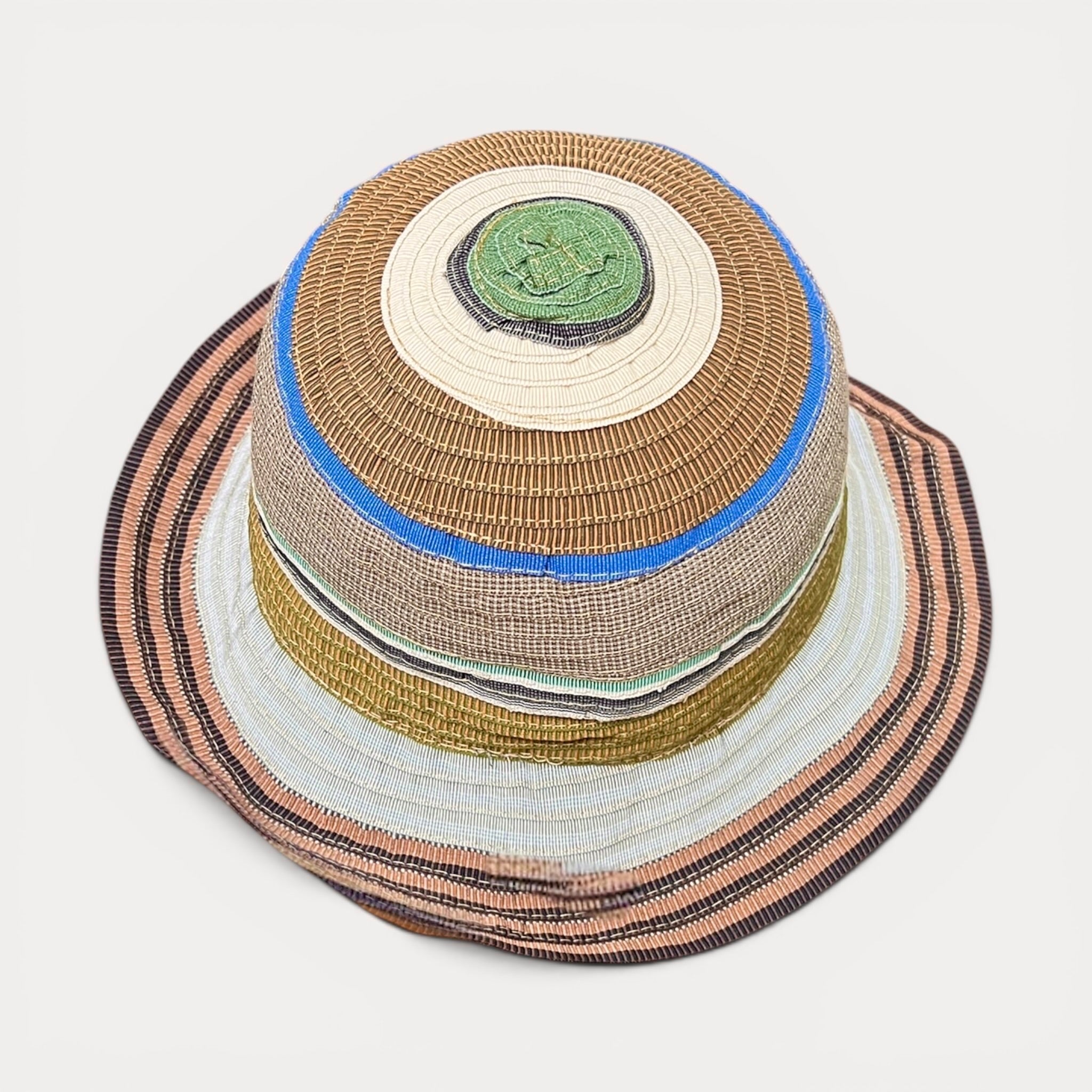 Cappello Donna Estivo Bucket In Cotone Multicolor Pieghevole - Grevi - Cappelleria Bacca