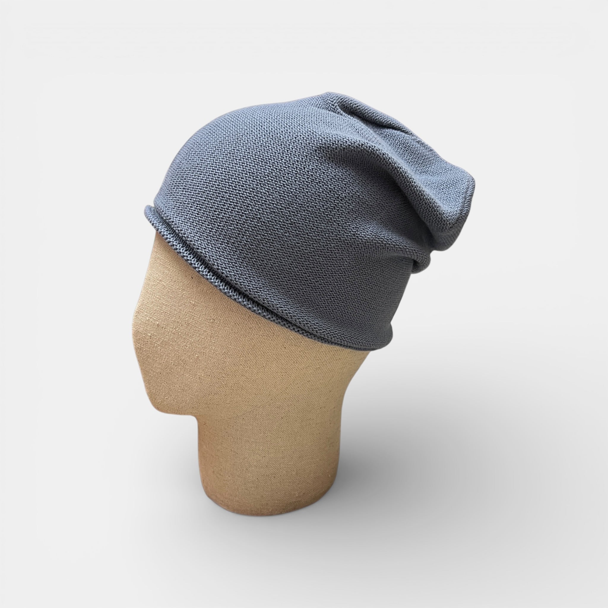 Berretto Beanie Cascante in Cotone Organico Tinta Unita Unisex - Cappelleria Bacca