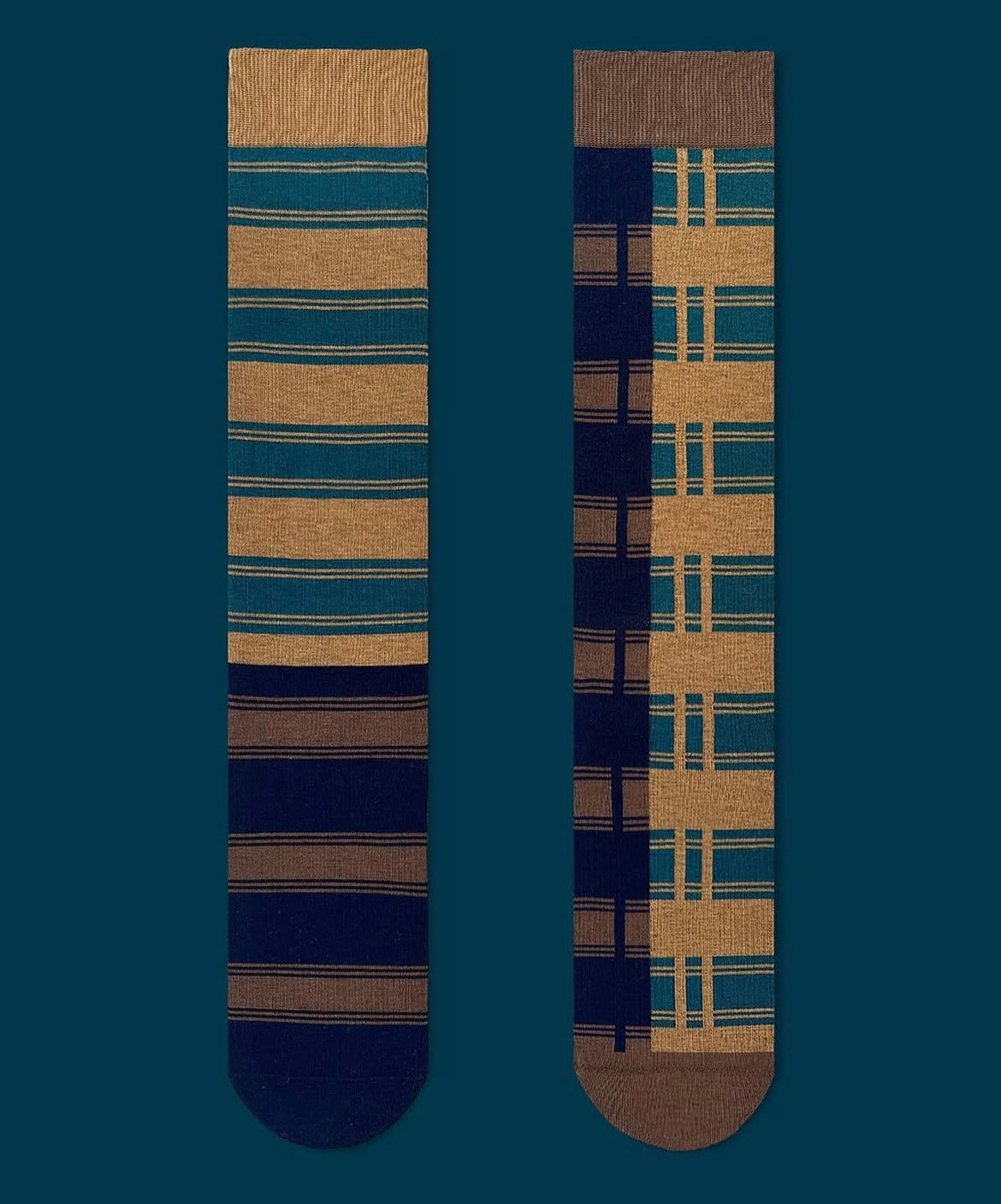 Calzini Spaiati Lunghi In Cotone Patch Patch - Cappelleria Bacca