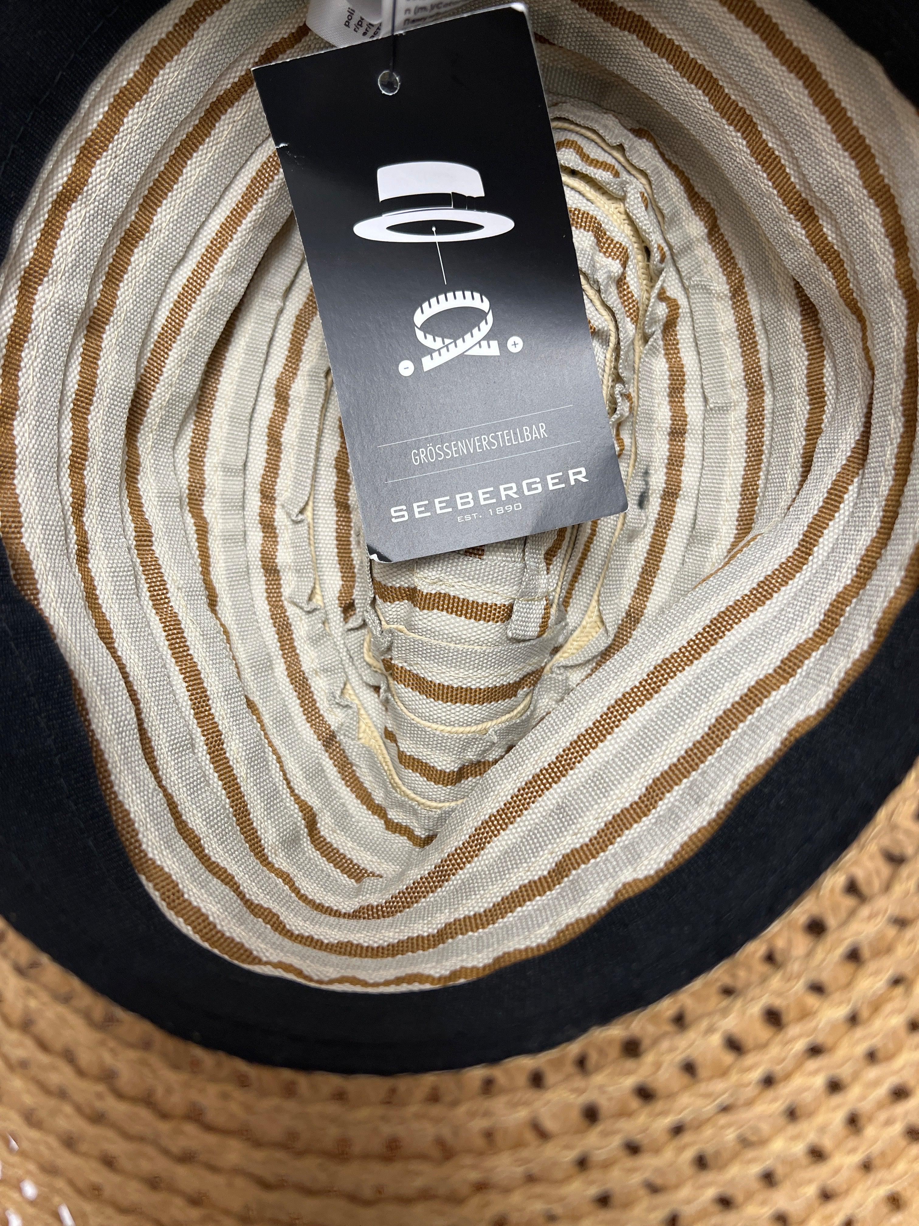 Cappello Estivo Donna Fedora in Paglia e Tessuto - Cappelleria Bacca
