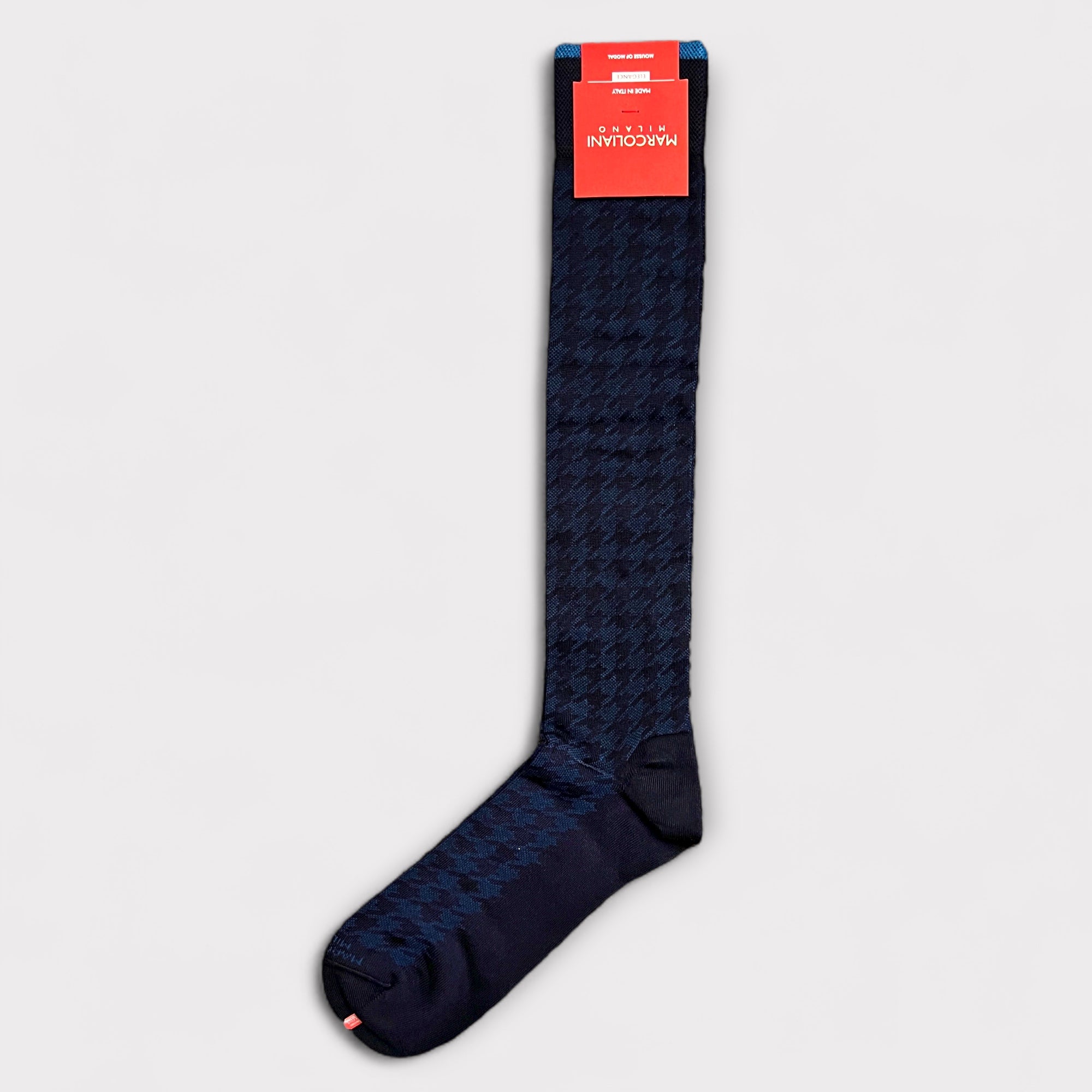 Calzini Uomo Lungo In Modal e Cashmere Pied De Poule