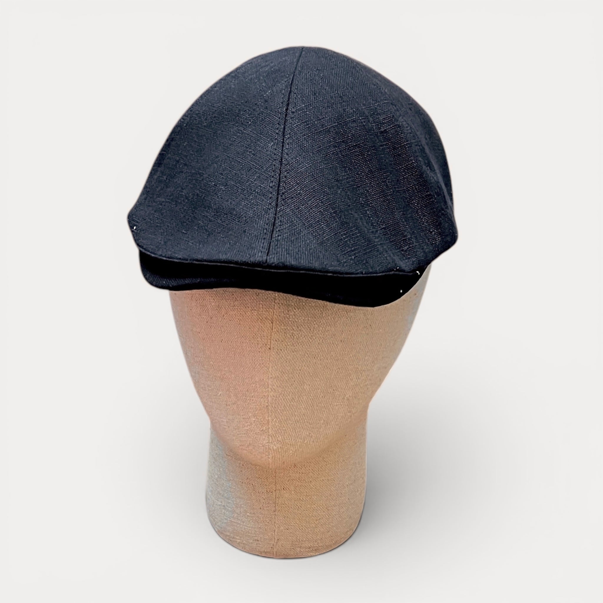 Coppola Estiva Papero Duck Cap In Puro Lino Nero