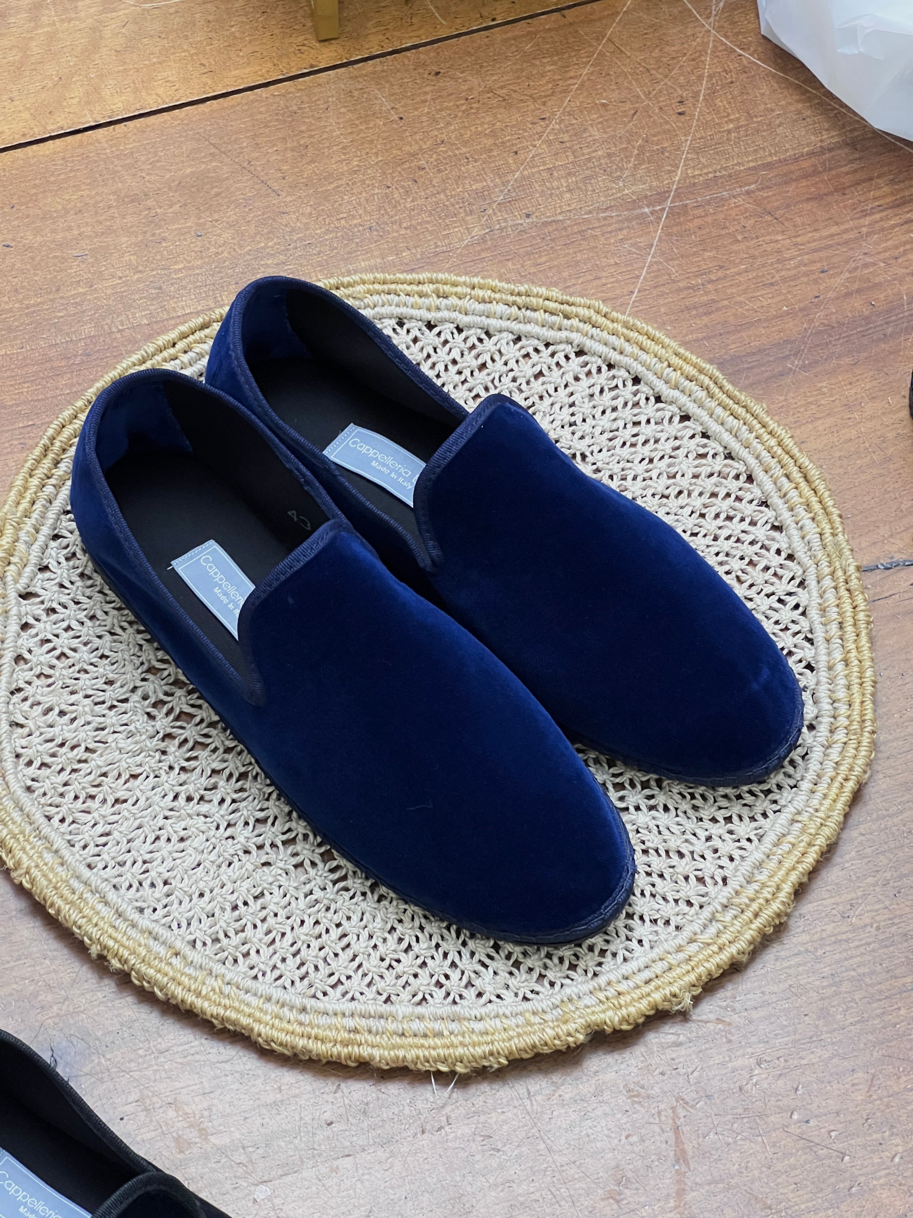 Friulane Originali Uomo In Velluto Blu - Cappelleria Bacca