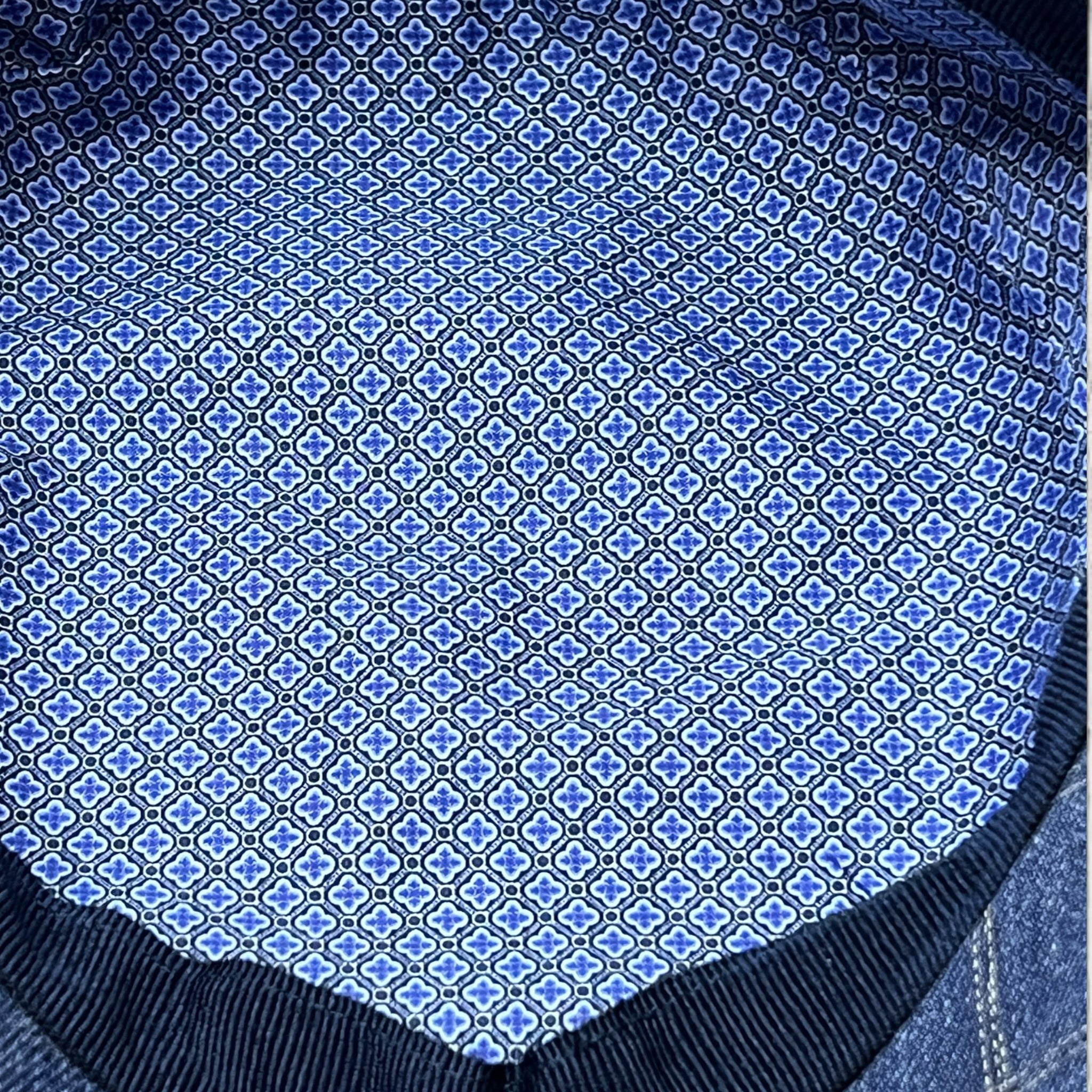 Coppola Estiva In Puro Lino col. Blu Quadro Check - Cappelleria Bacca