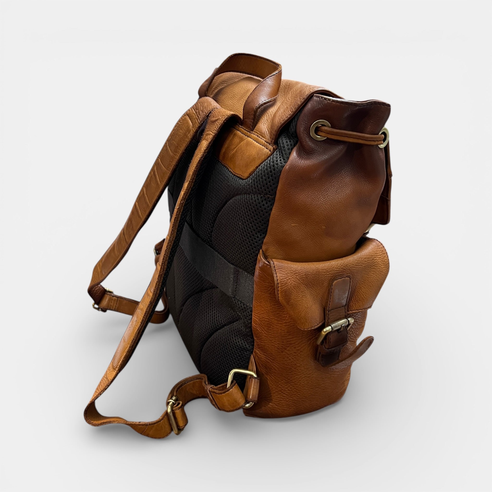 Zaino in Pelle Lavata color Cognac Avirex - Cappelleria Bacca