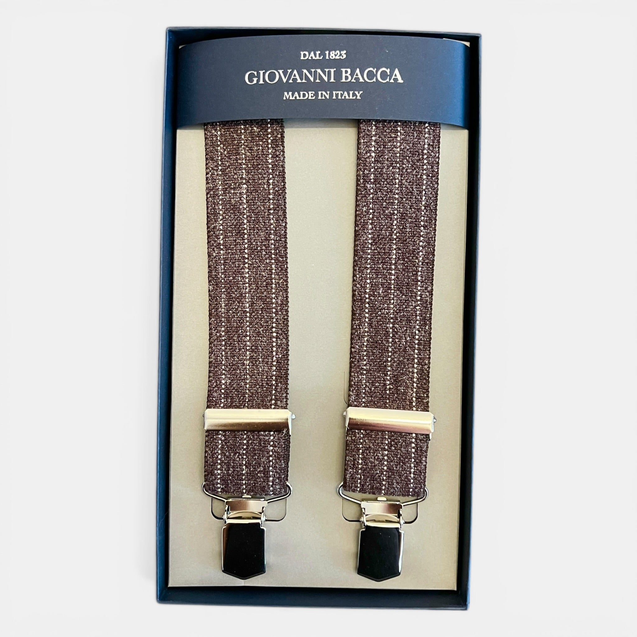 Bretelle Larghe Elastiche A x Motivo Gessato - Cappelleria Bacca
