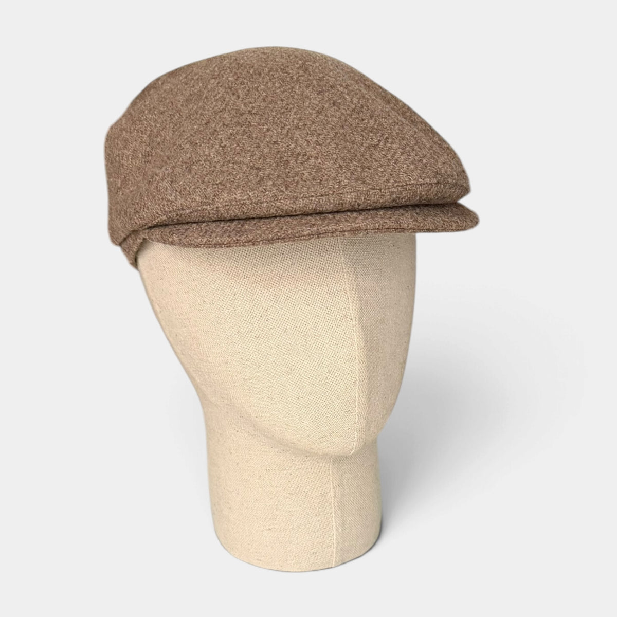 Coppola Invernale In Pura Lana Marrone Sabbia - Made In Italy