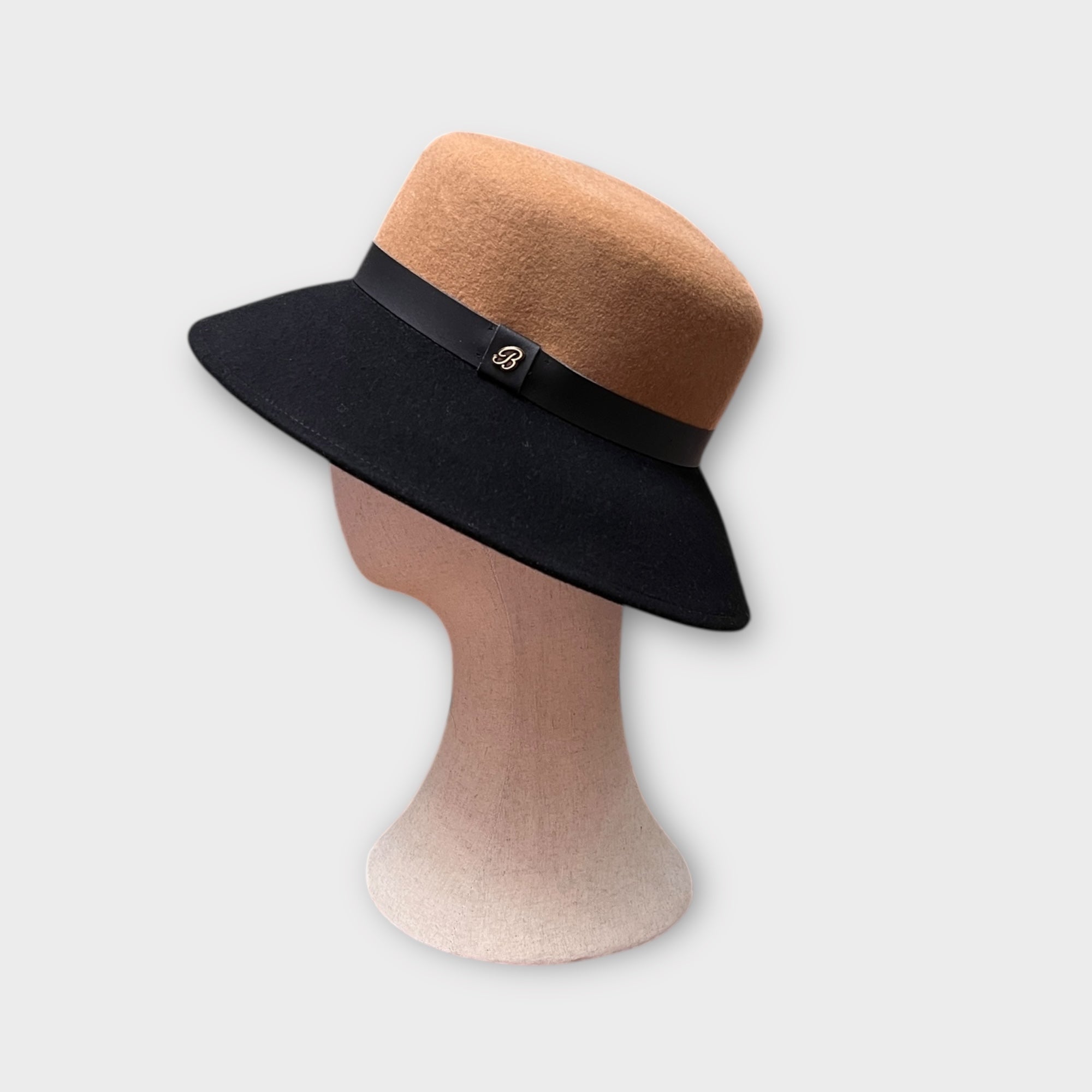 Cappello Donna In Feltro Di Lana Bicolor Audrey
