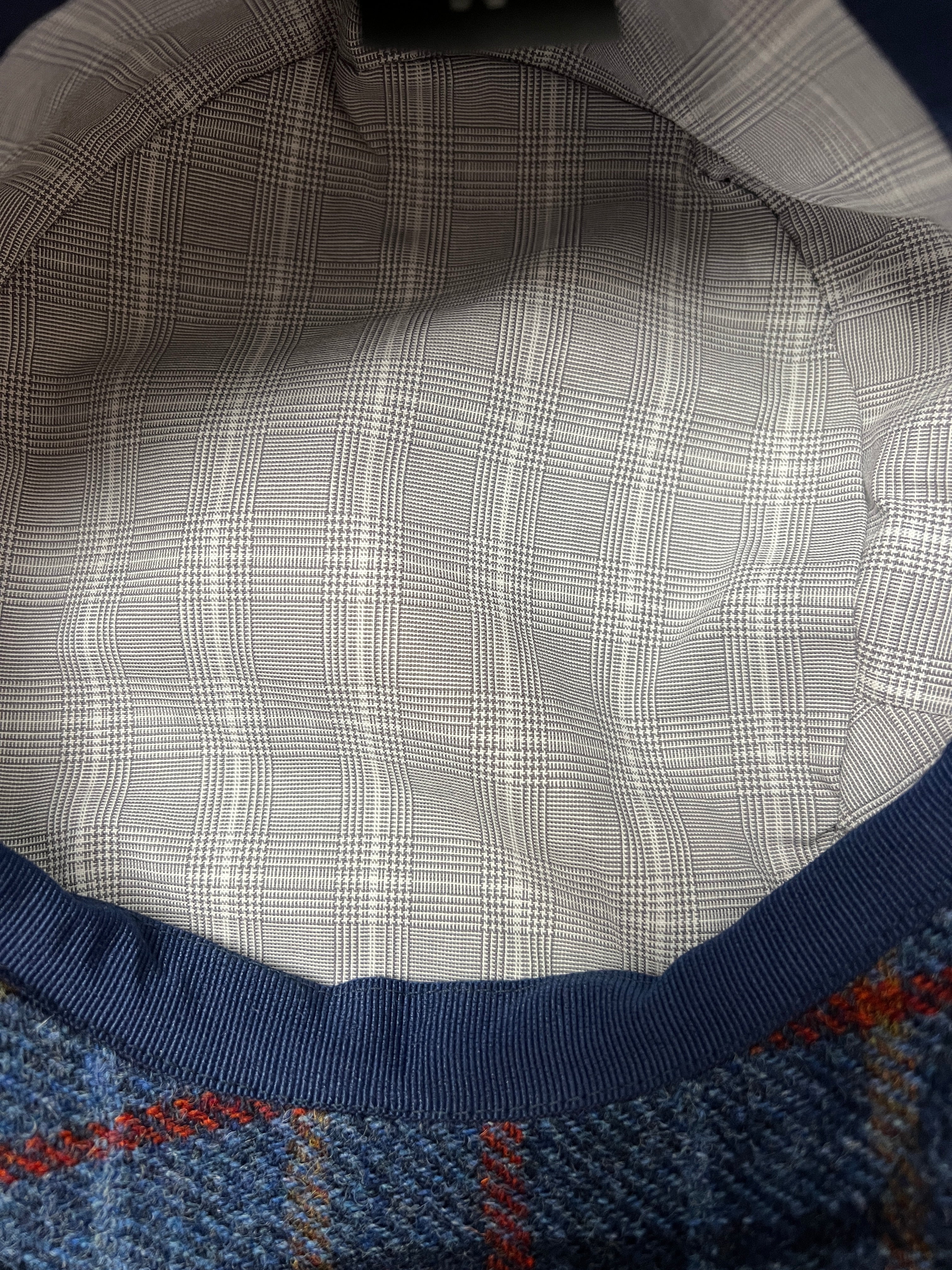 Coppola Invernale In Pura Lana Blu Tartan - Cappelleria Bacca