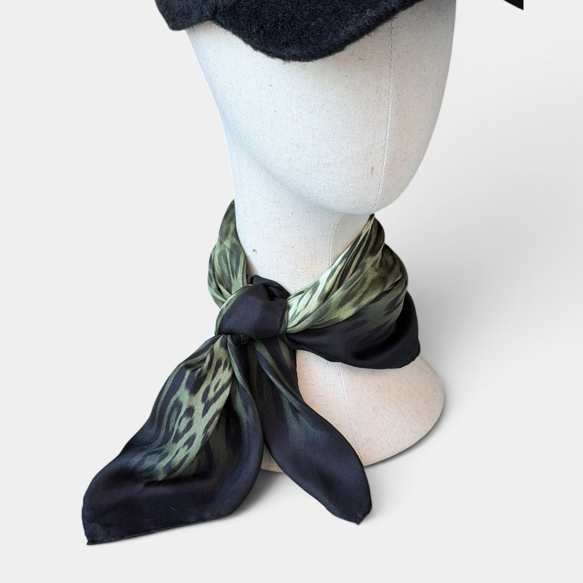 Fascia/Collo In Eco Pelliccia E Foulard In Pura Seta 2 in 1