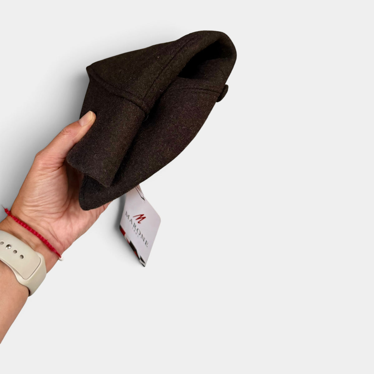 Baseball Impermeabile e Pieghevole In Lana Con Paraorecchie - Marrone Scuro