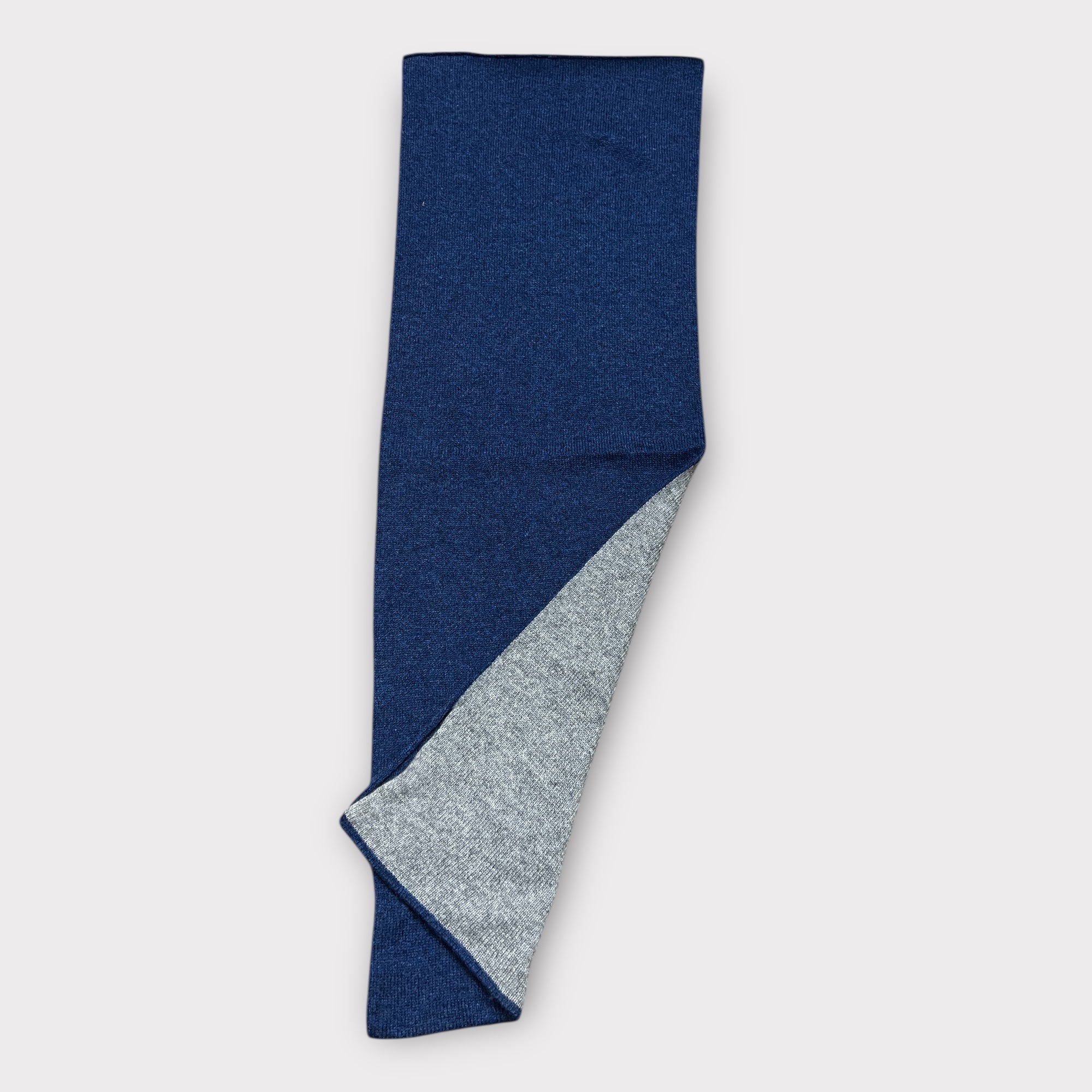 Sciarpa Piccola 85x 30 Con Asola In Puro Cashmere Bicolor