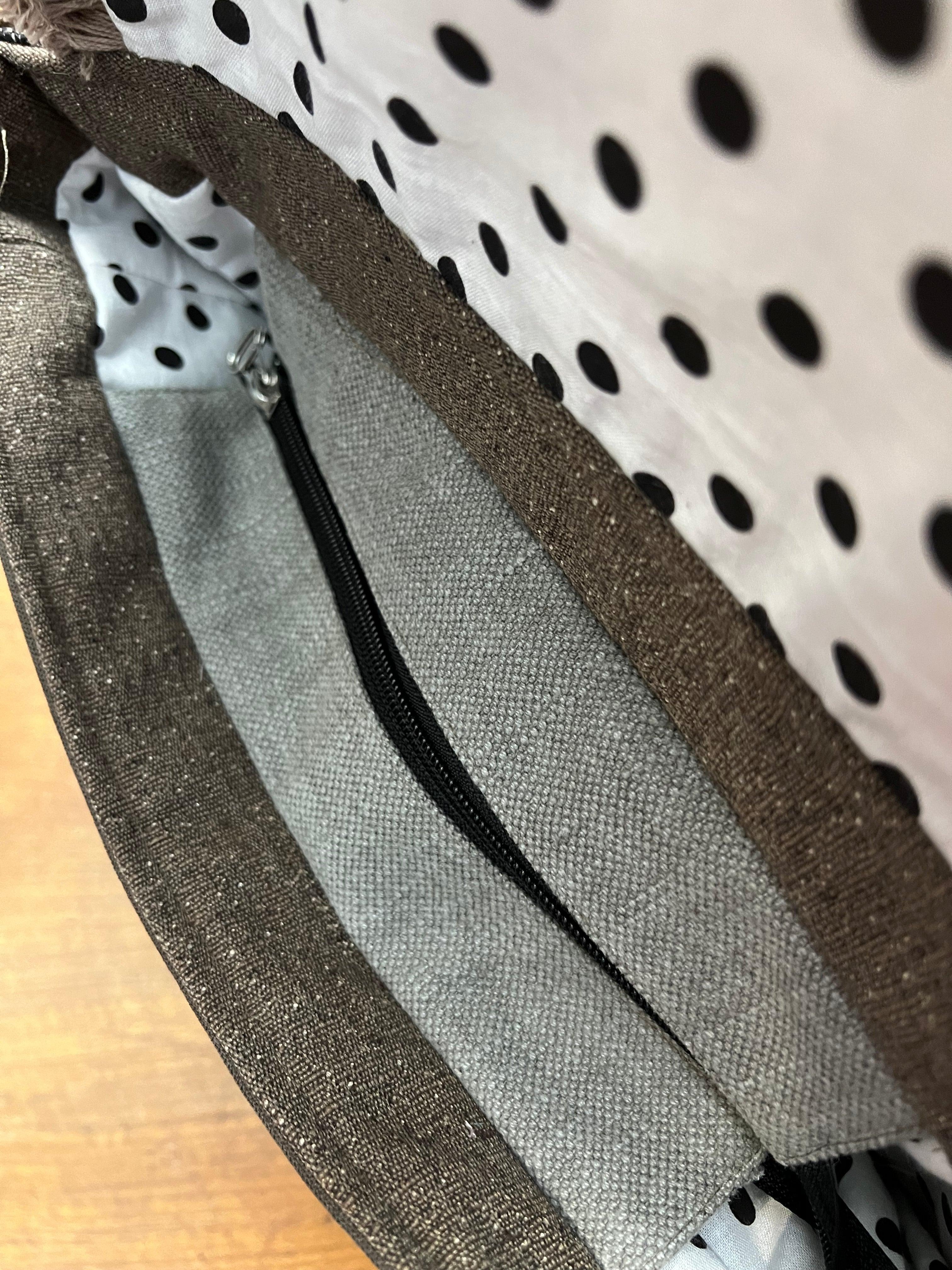 Borsa Patchwork Nera In Tessuto Damascato Fantasia