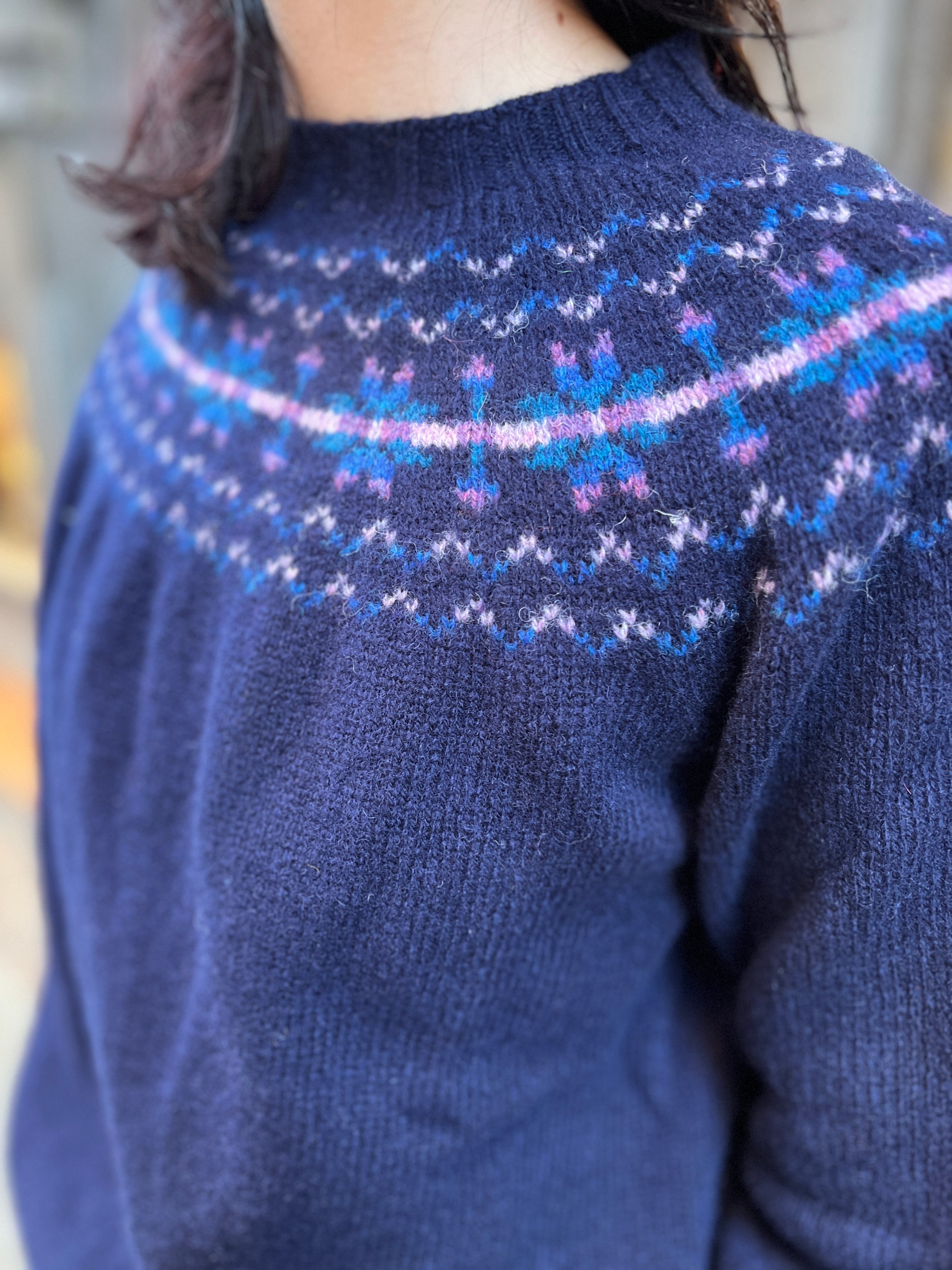 Maglione Donna In Maglia Di Lana Scozzese Fairisle Jumper - Cappelleria Bacca