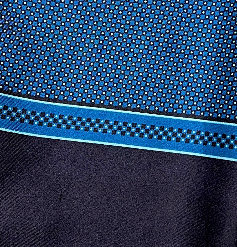 Sciarpa Uomo In Twill Di Pura Seta 33x180 Fantasia Pois - Cappelleria Bacca
