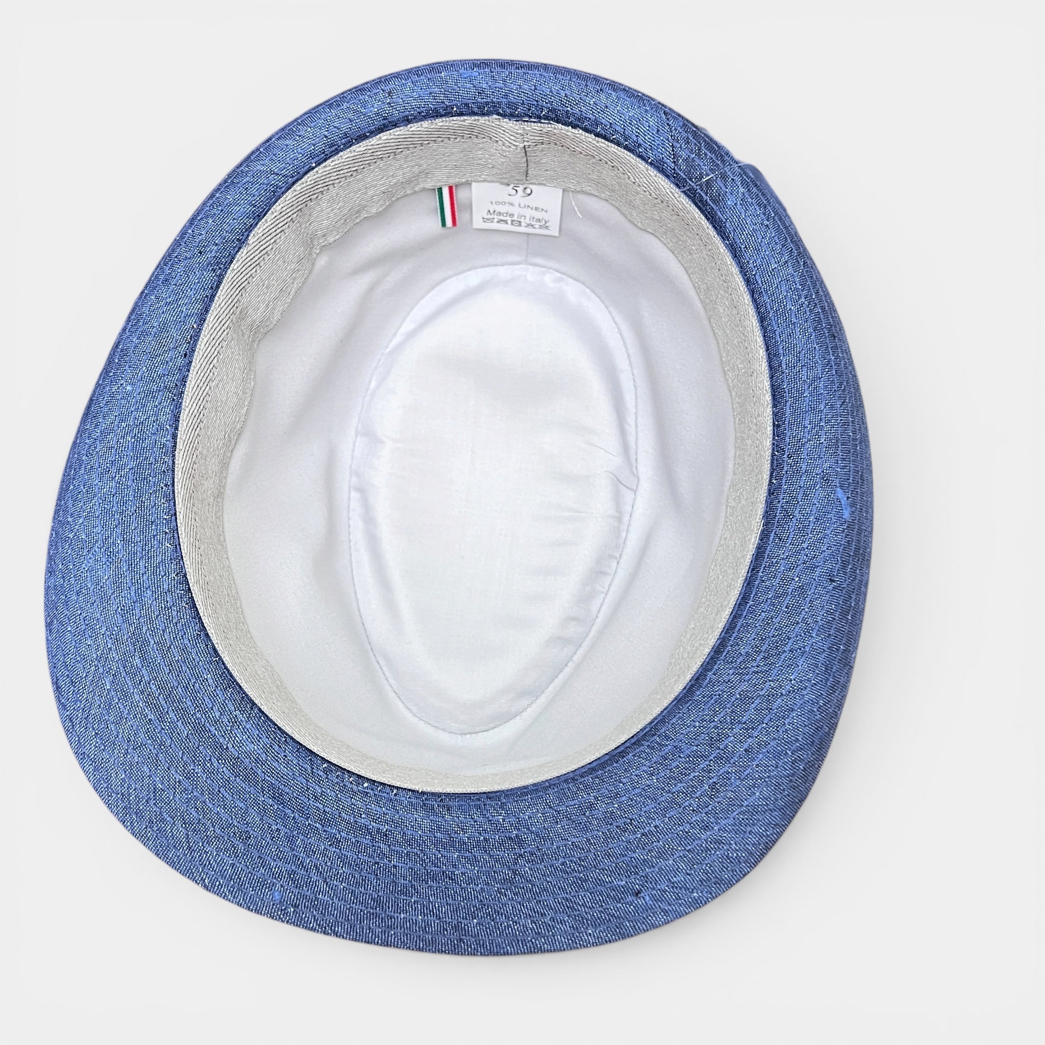 Cappello Trilby Uomo Estivo In Puro Lino