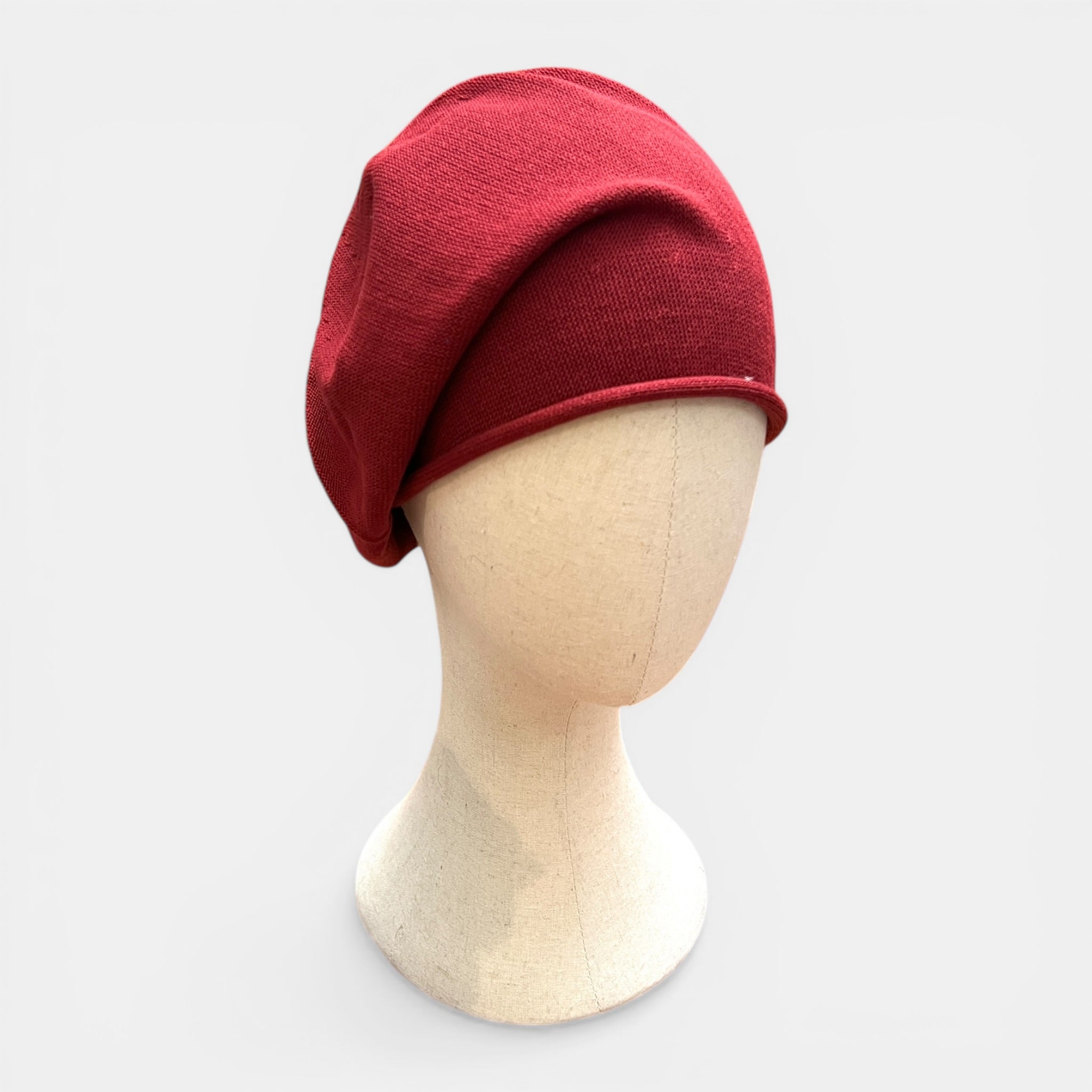 Basco Donna Roll Up Beret Kopka In Puro Cotone - Cappelleria Bacca