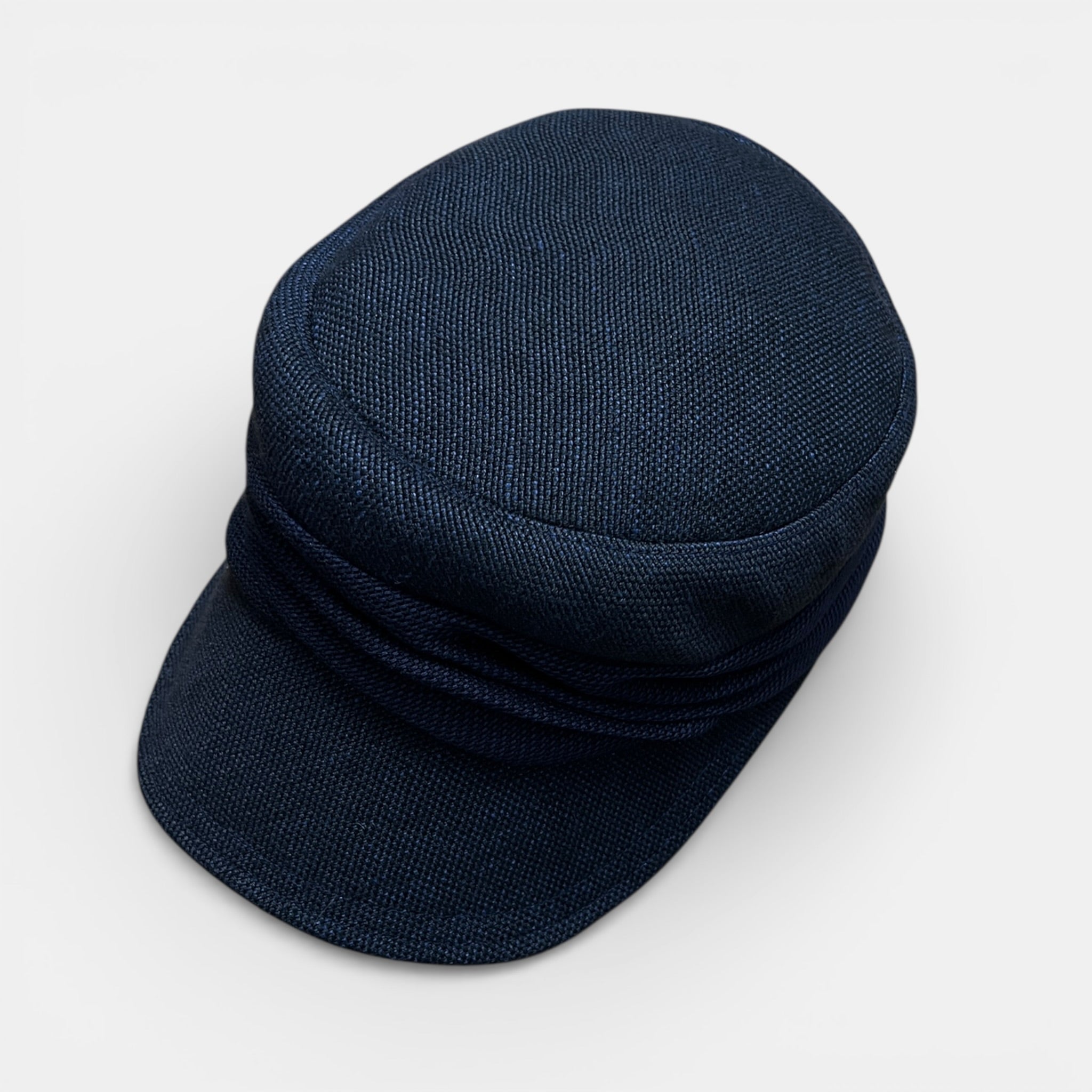 Berretto Con Visiera In Lino Blu Mature Ha. - Cappelleria Bacca