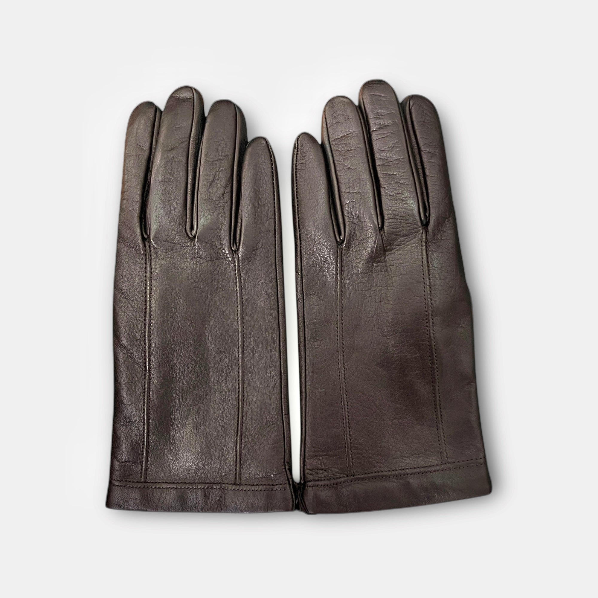 Guanti Uomo In Pelle Di Cervo Testa di Moro Fodera Cashmere Classico