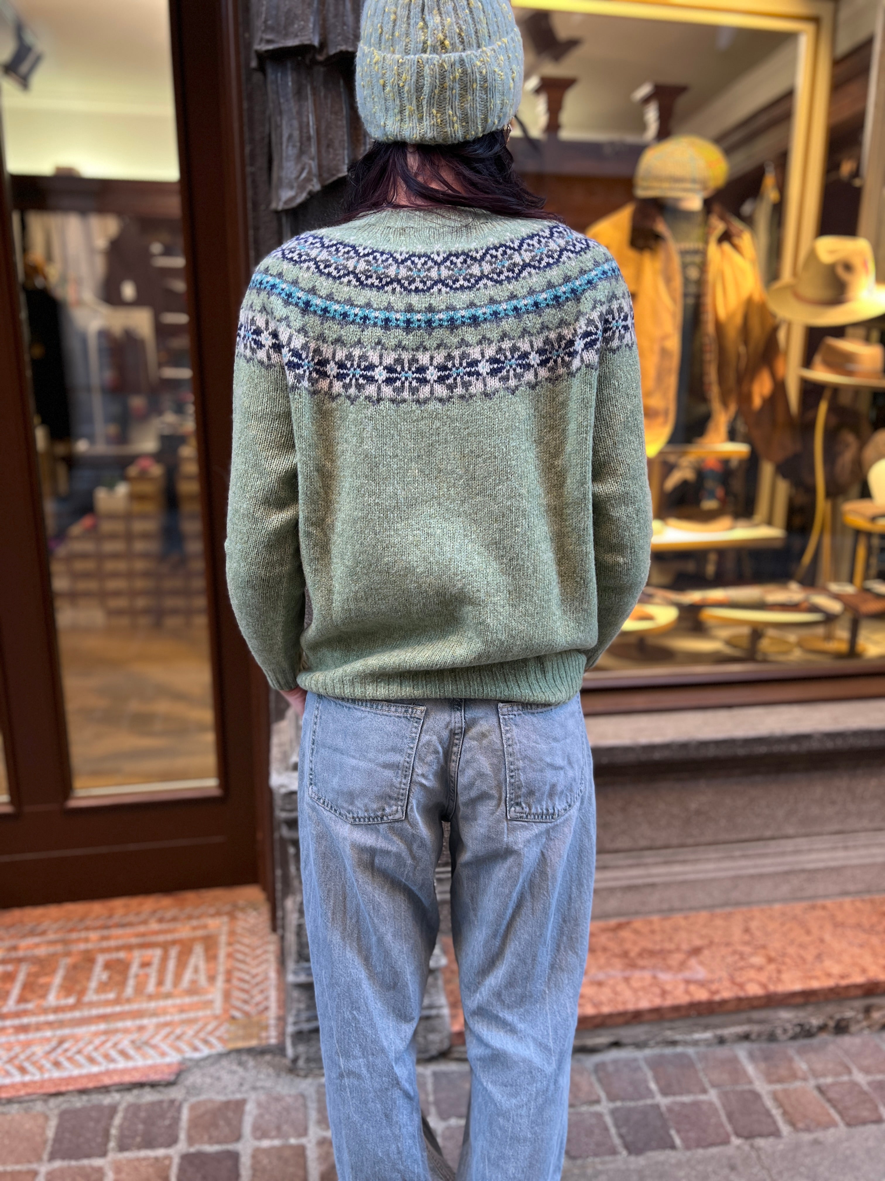 Maglione Donna In Maglia Di Lana Scozzese Fairisle Jumper - Cappelleria Bacca
