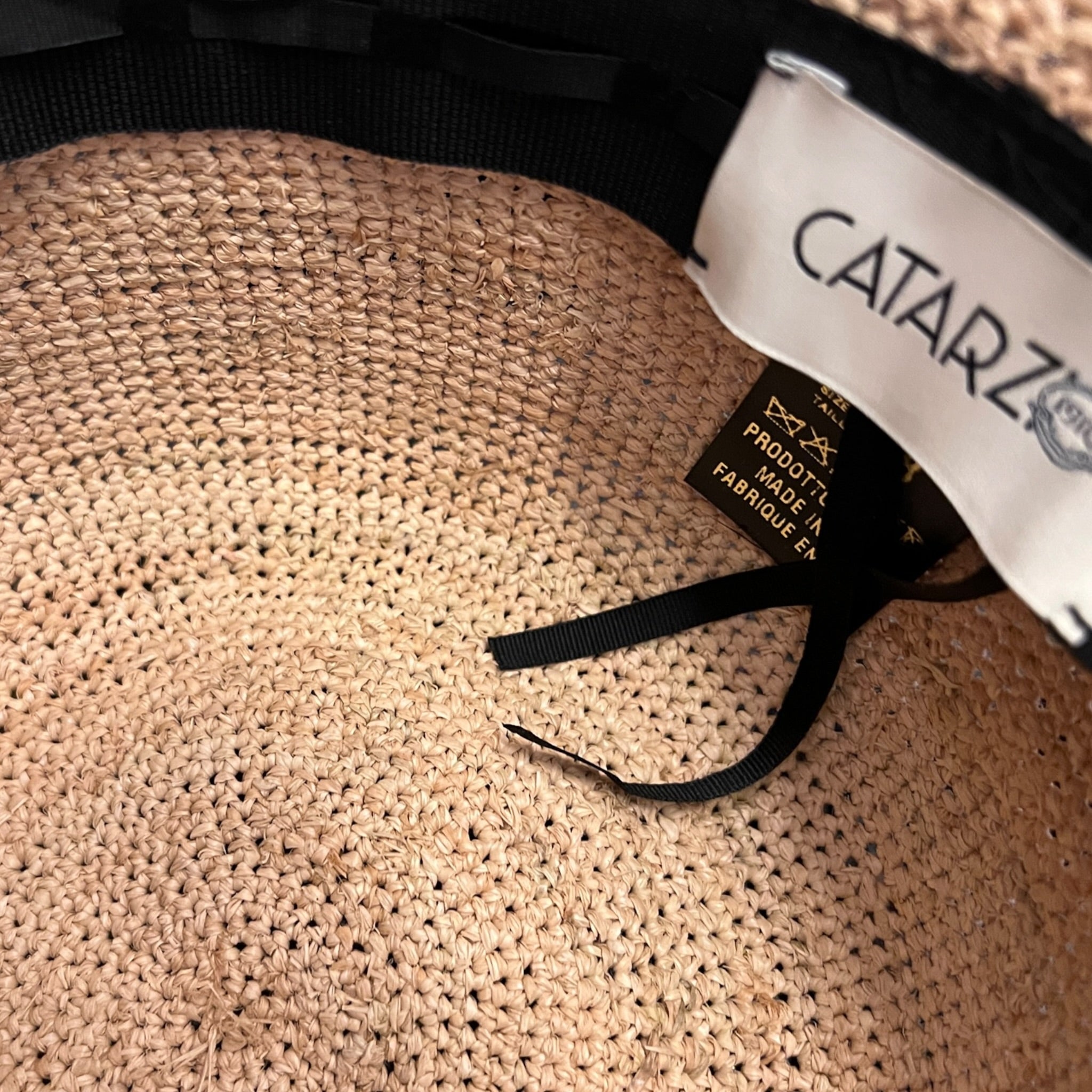 Cappello Cloche Da Donna in Raffia Crochet Pieghevole Con Laccetto - Cappelleria Bacca