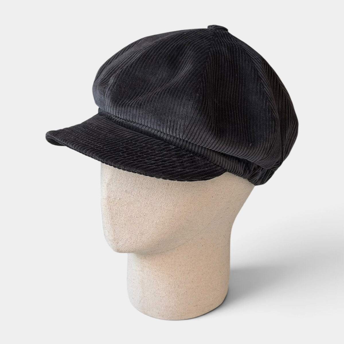 Cappello Unisex Con Visiera Tipo Jackie Stewart In Velluto di Puro Cotone - 8 Spicchi