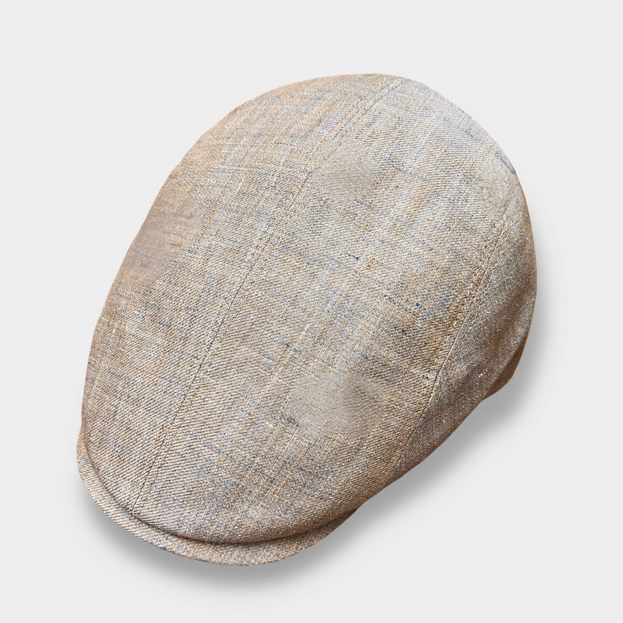 Coppola Uomo Estiva Beige Sabbia In Puro Lino Revertera - Cappelleria Bacca