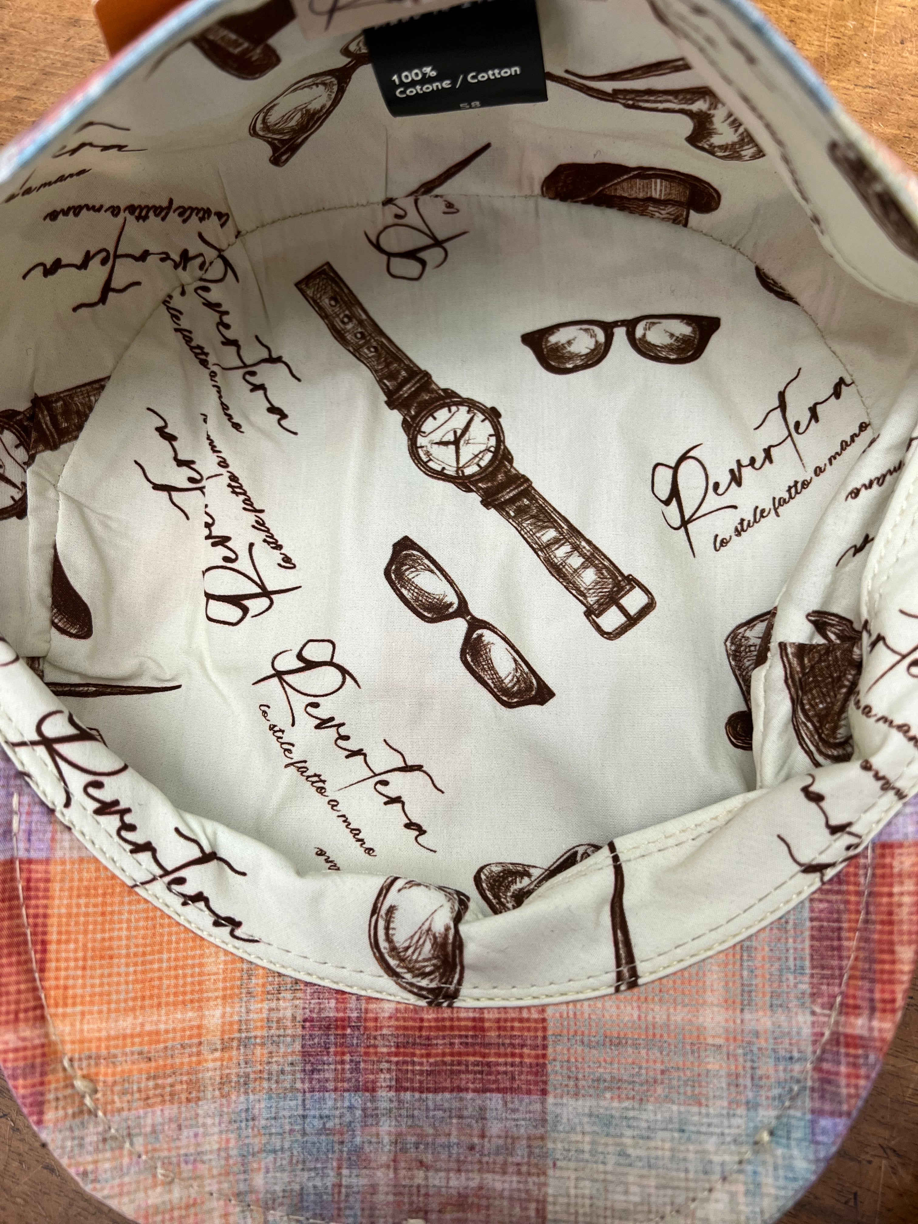 Coppola Estiva Leggera in Cotone  multicolore Check - Cappelleria Bacca