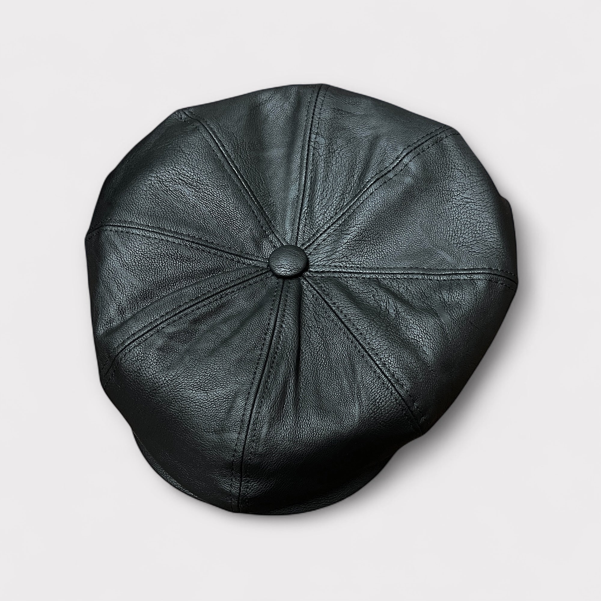 Coppola Irlandese 8 spicchi In Eco Pelle Nera - Cappelleria Bacca