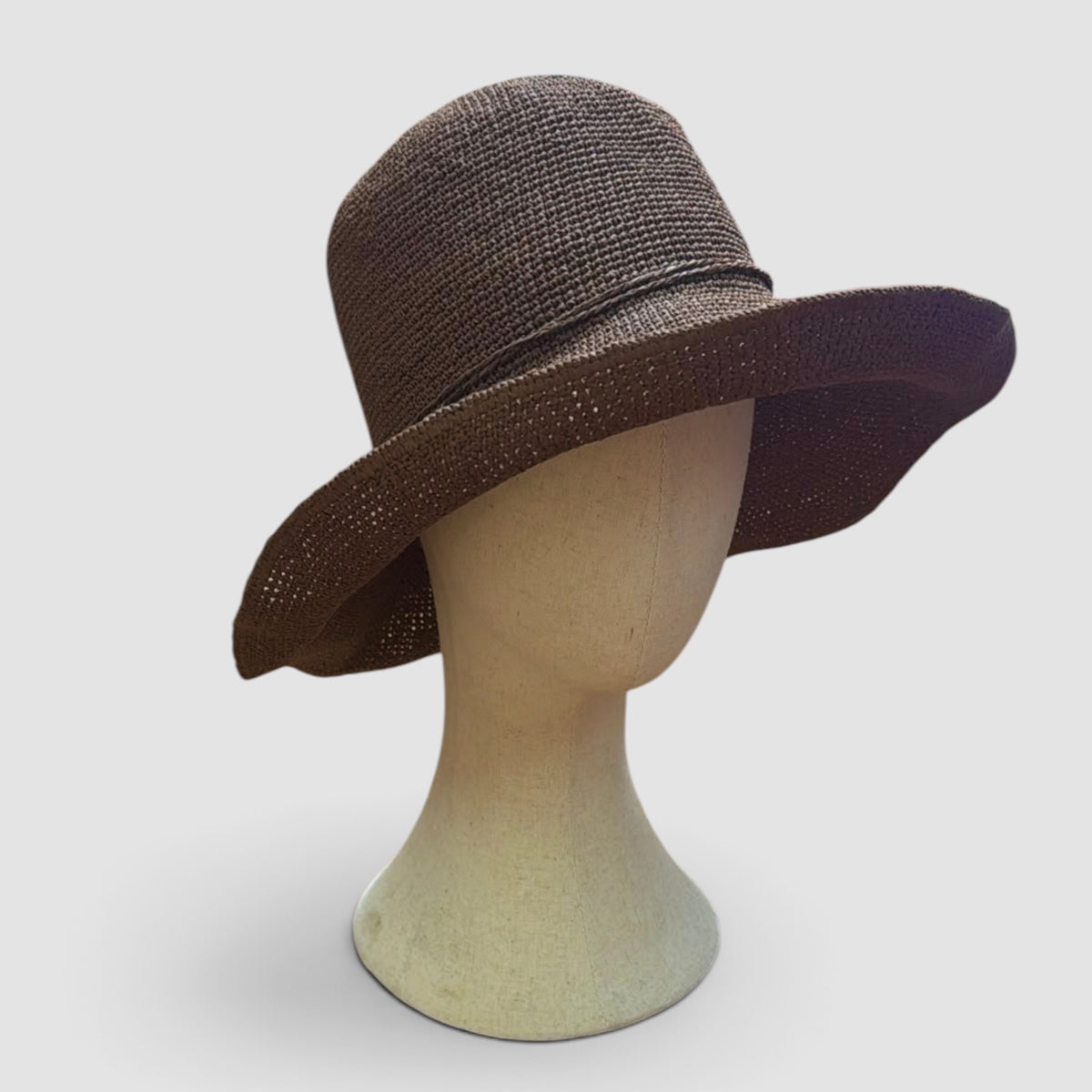 Cappello In Paglia Crochet Pieghevole Ala Media - Cappelleria Bacca