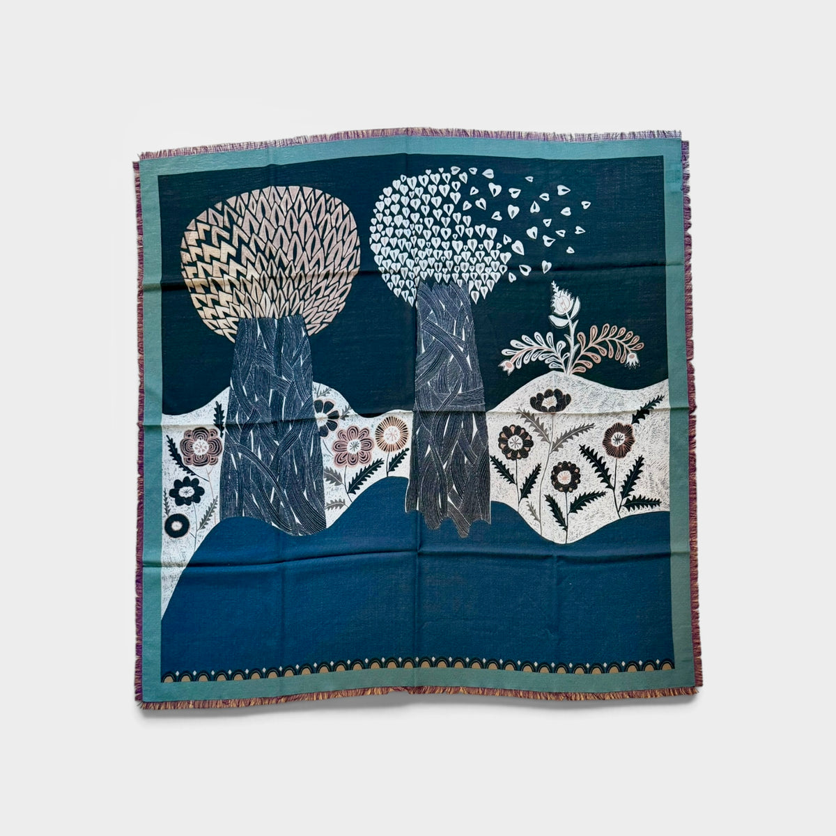 Foulard Quadrato Invernale In Tessuto Sottile Di Pura Lana 100x100 cm - Cappelleria Bacca