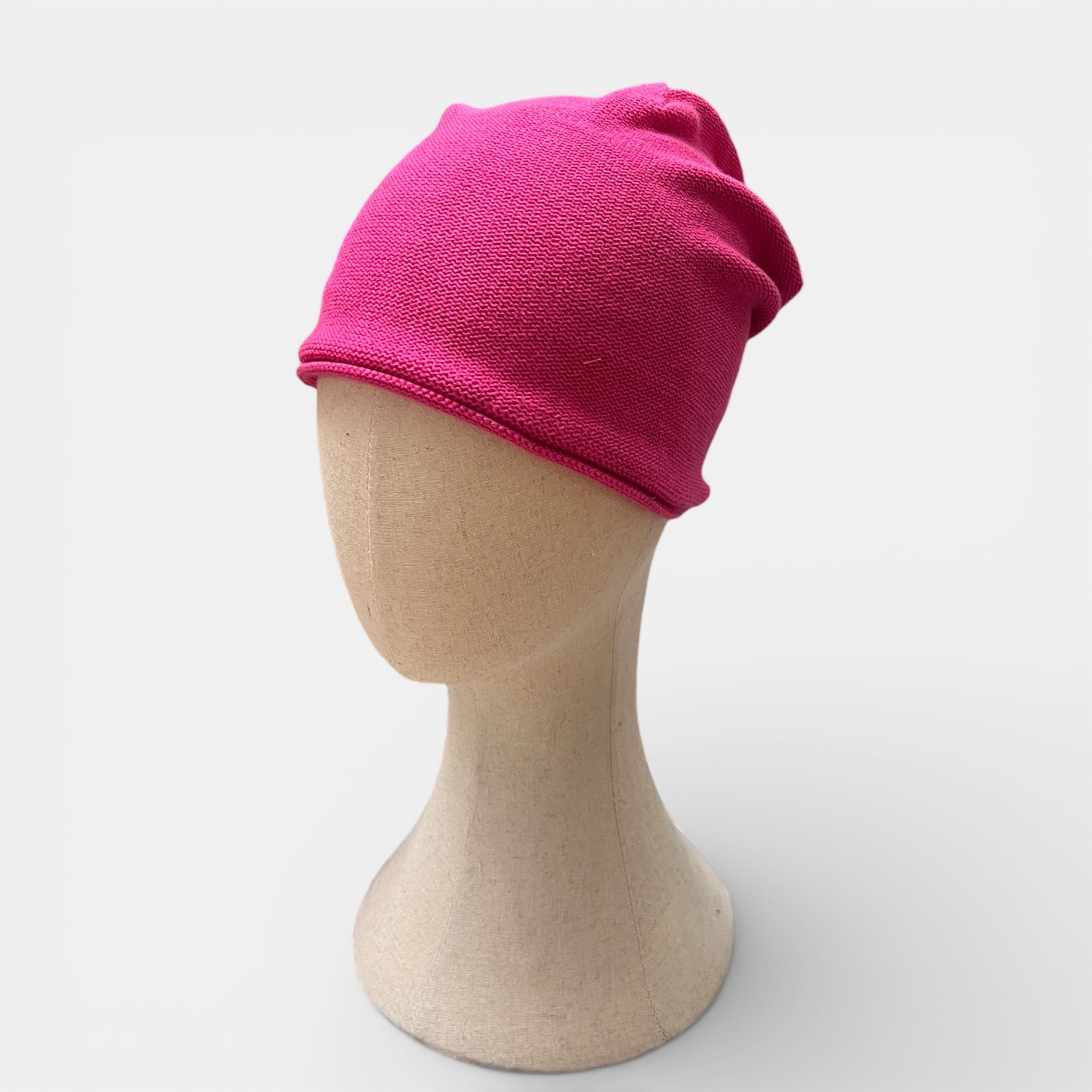 Berretto Beanie Cascante in Cotone Organico Tinta Unita Unisex - Cappelleria Bacca