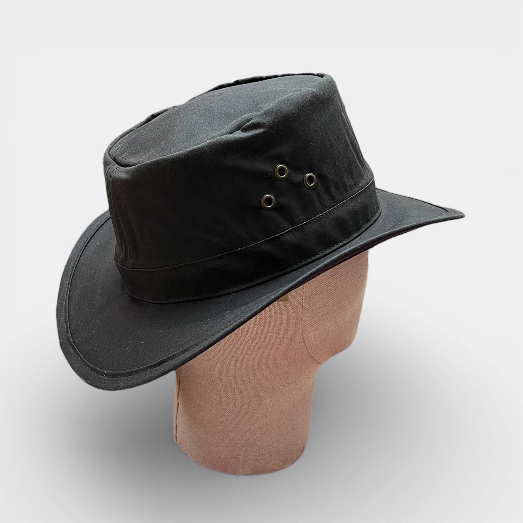 Cappello Tipo Australia In Cotone Cerato Impermeabile - Cappelleria Bacca