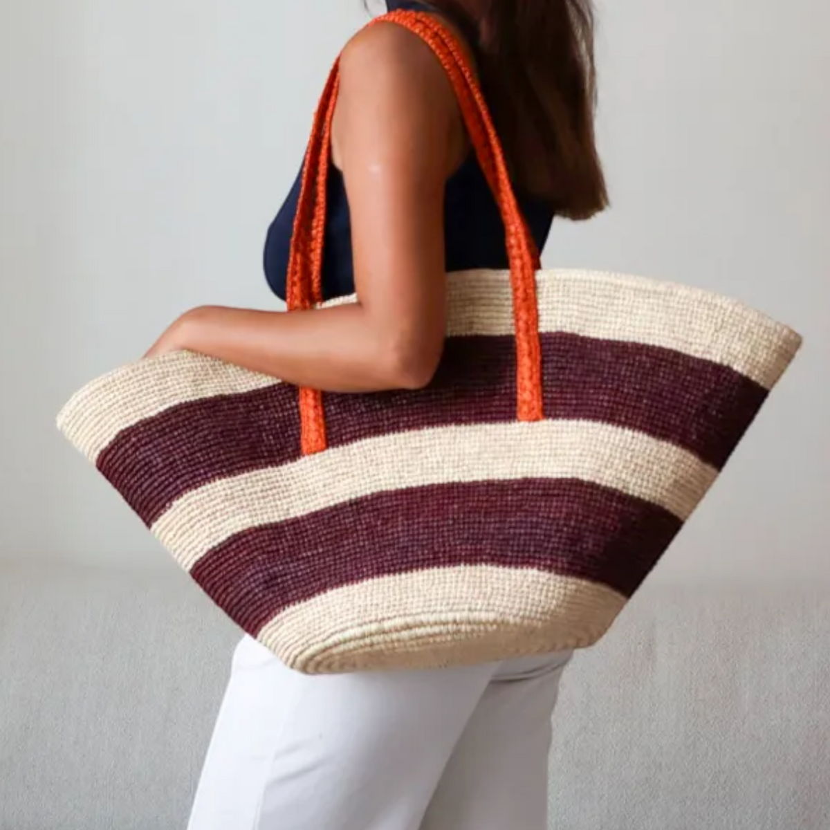 Borsa Mare in Paglia Crochet Fatta a Mano - Cappelleria Bacca