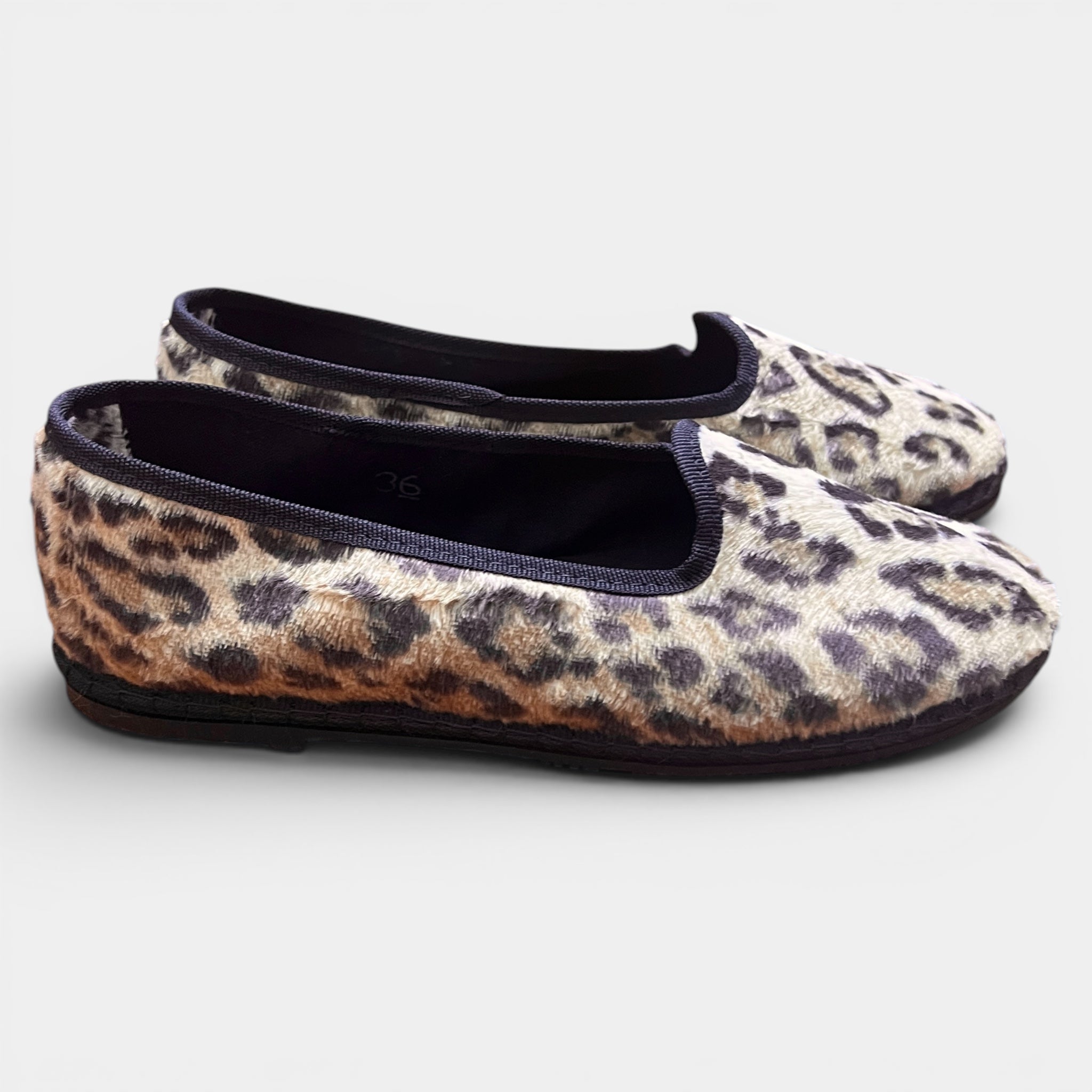 Friulane Originali In Velluto Animalier Maculato - Scarpe Artigianali Fatte A Mano - Cappelleria Bacca