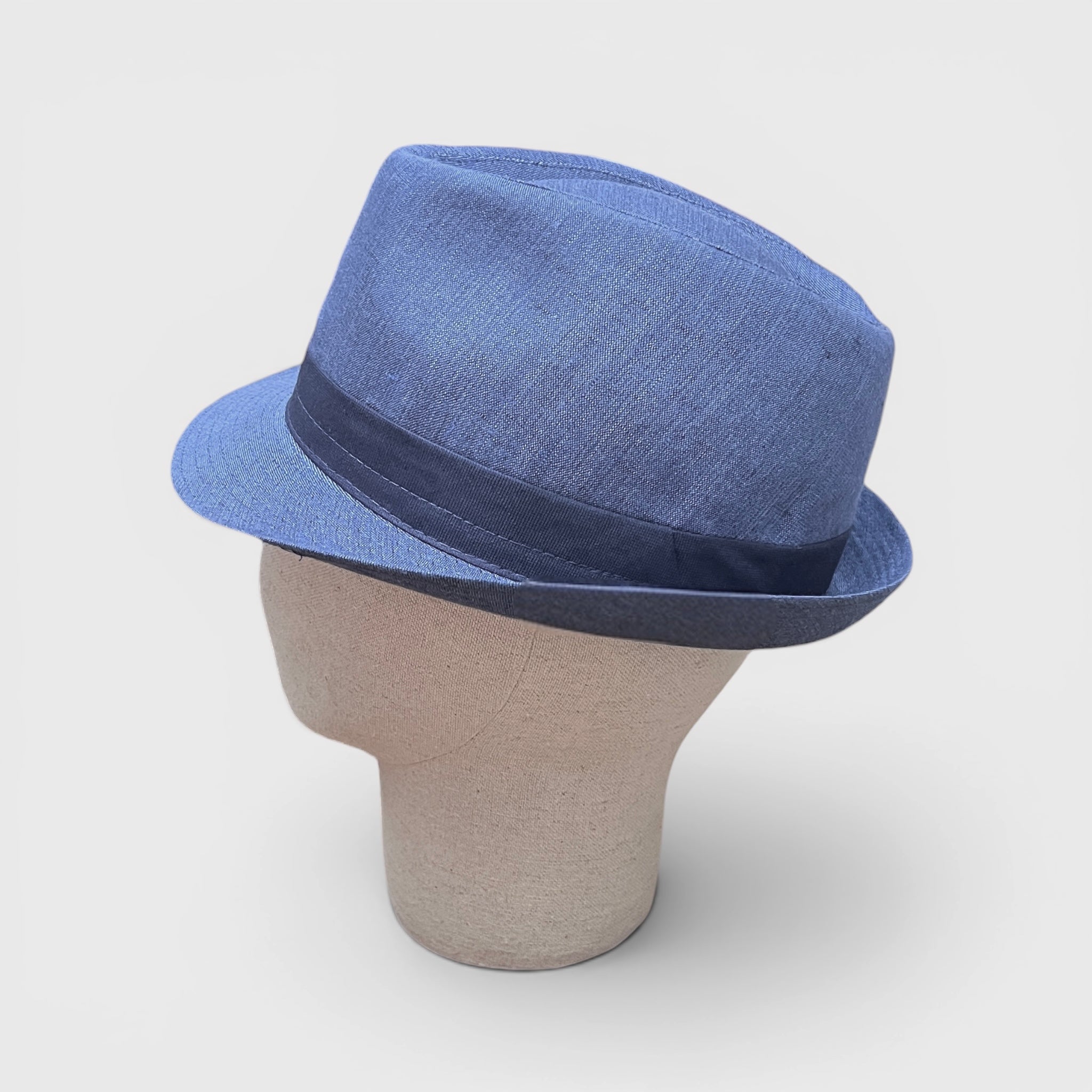 Cappello Trilby Uomo Estivo In Puro Lino