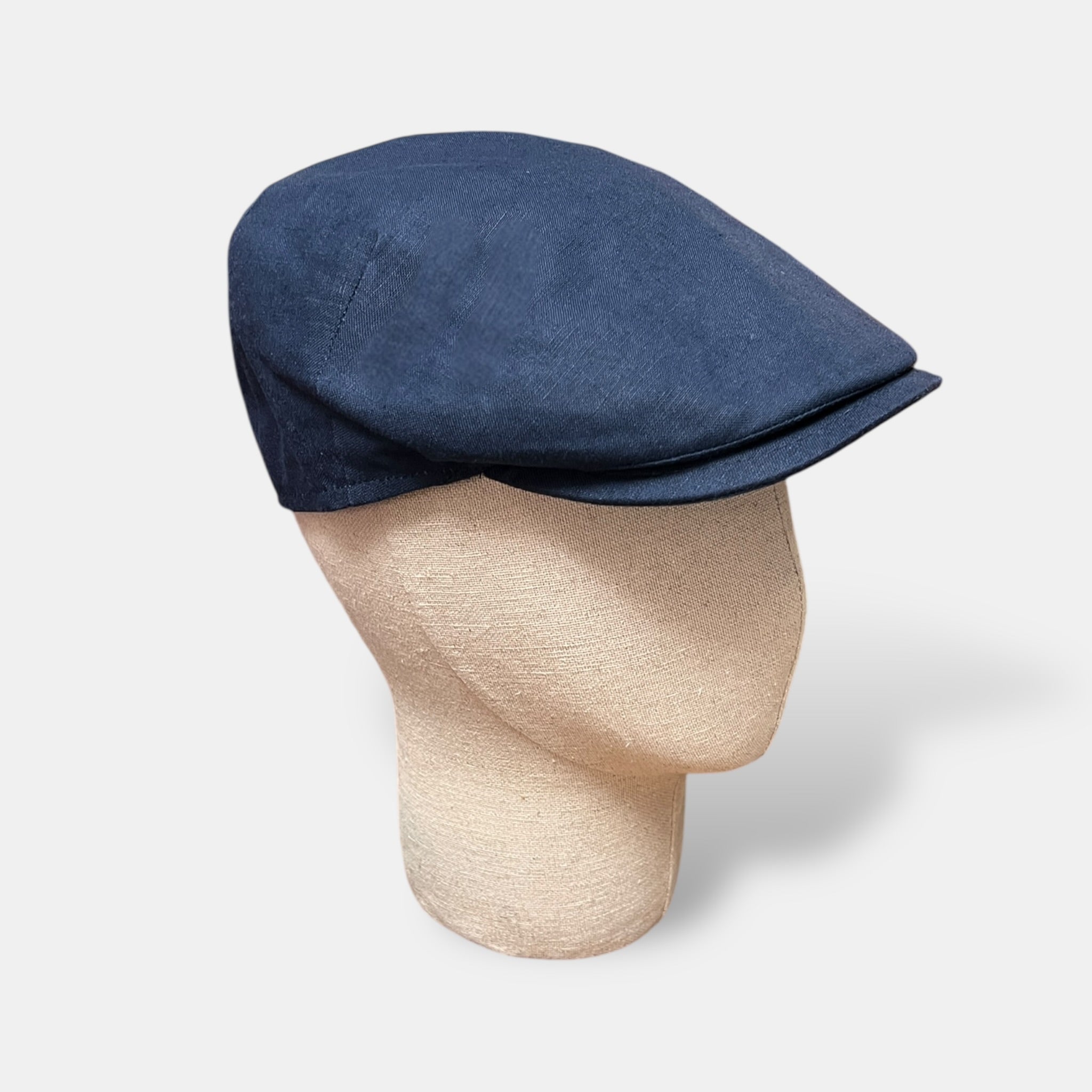 Coppola Uomo Estiva Blu In Puro Lino Revertera - Cappelleria Bacca