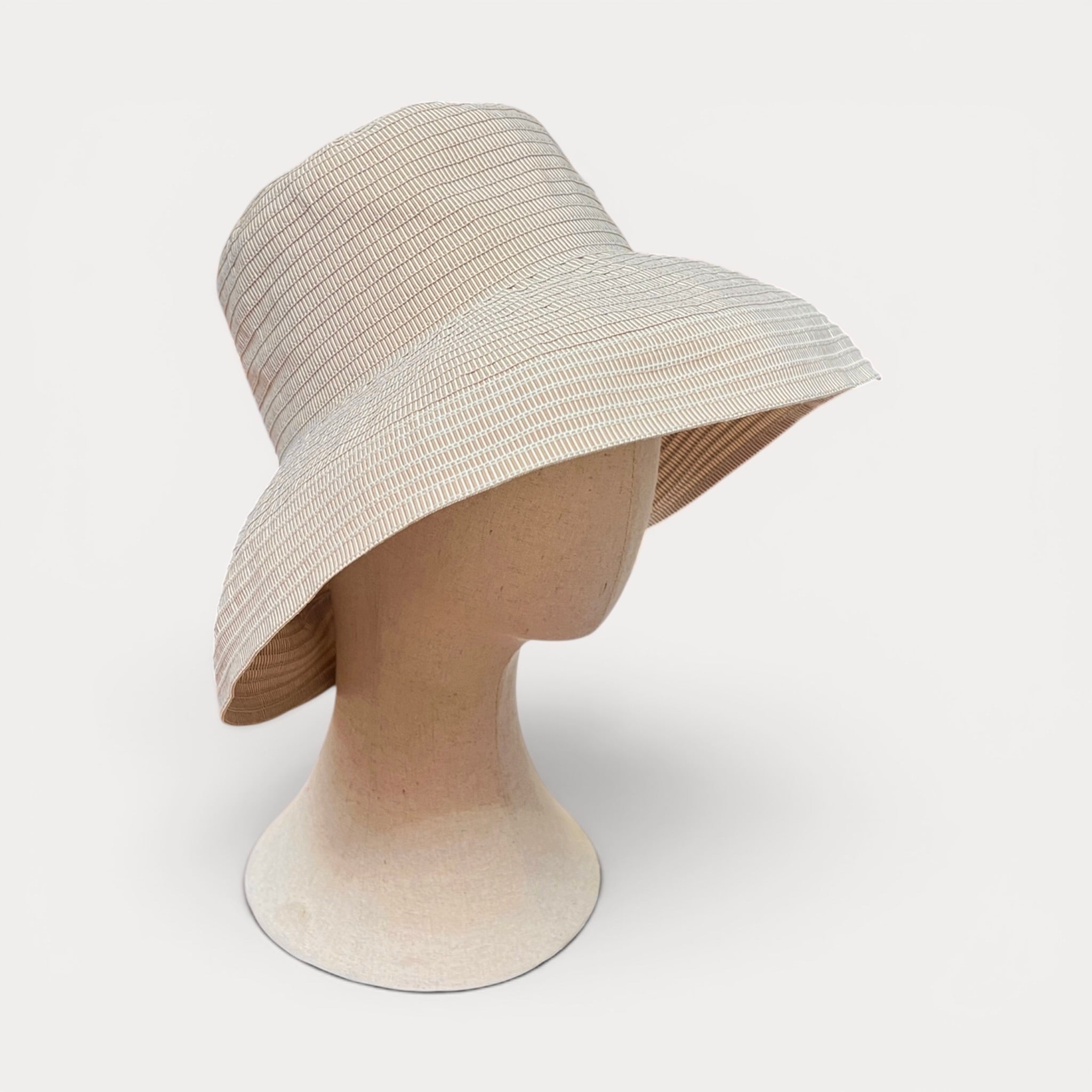 Cappello Donna Estivo In Cotone Ala Larga Pieghevole - Grevi