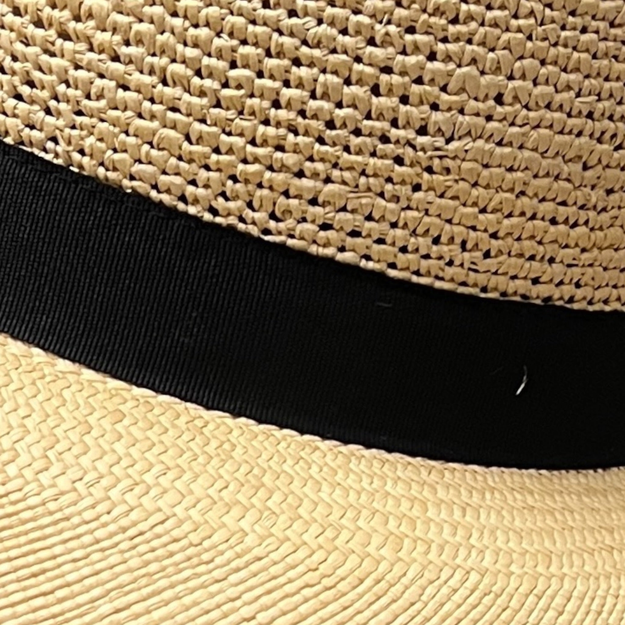 Cappello Panama In Paglia Intrecciata Con Fiocco Nero - Cappelleria Bacca