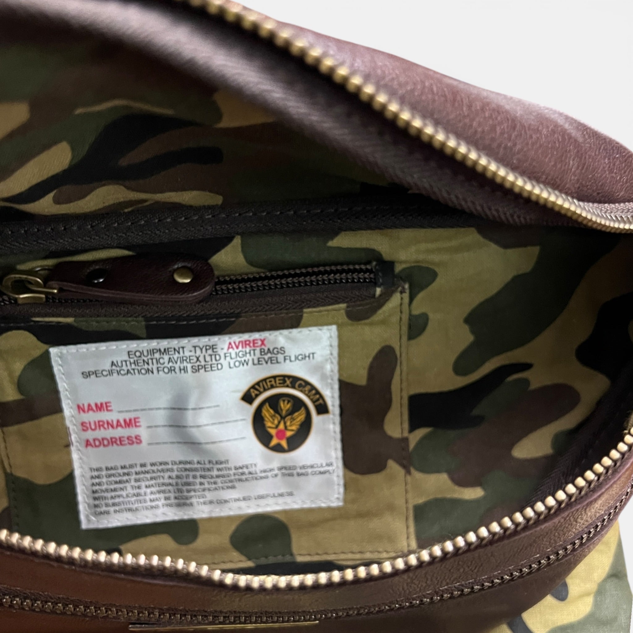 Marsupio in Pelle Marrone Avirex - Cappelleria Bacca