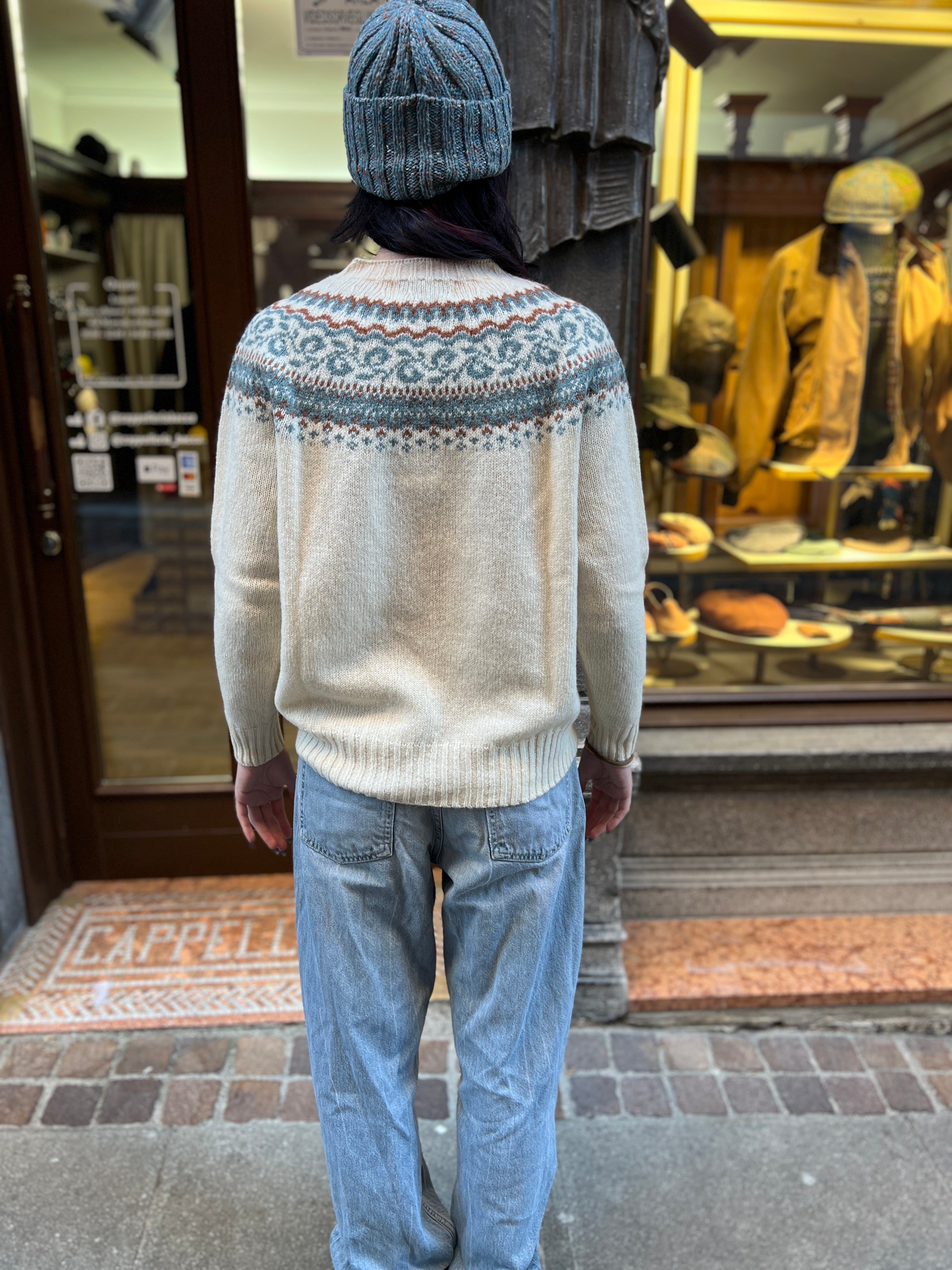 Maglione Donna In Maglia Di Lana Scozzese Fairisle Jumper - Cappelleria Bacca
