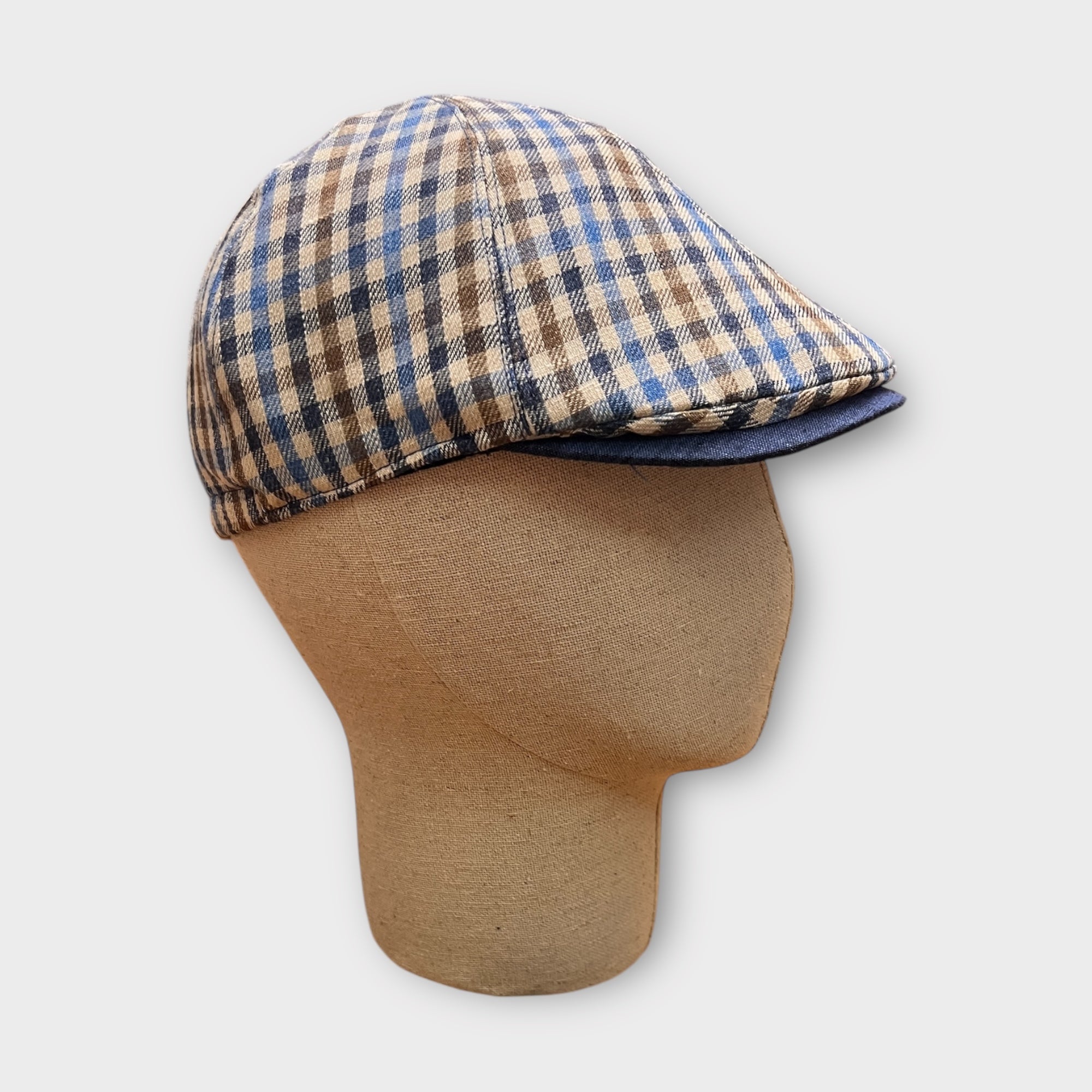 Coppola Estiva Madras Blu Moro - Cappelleria Bacca