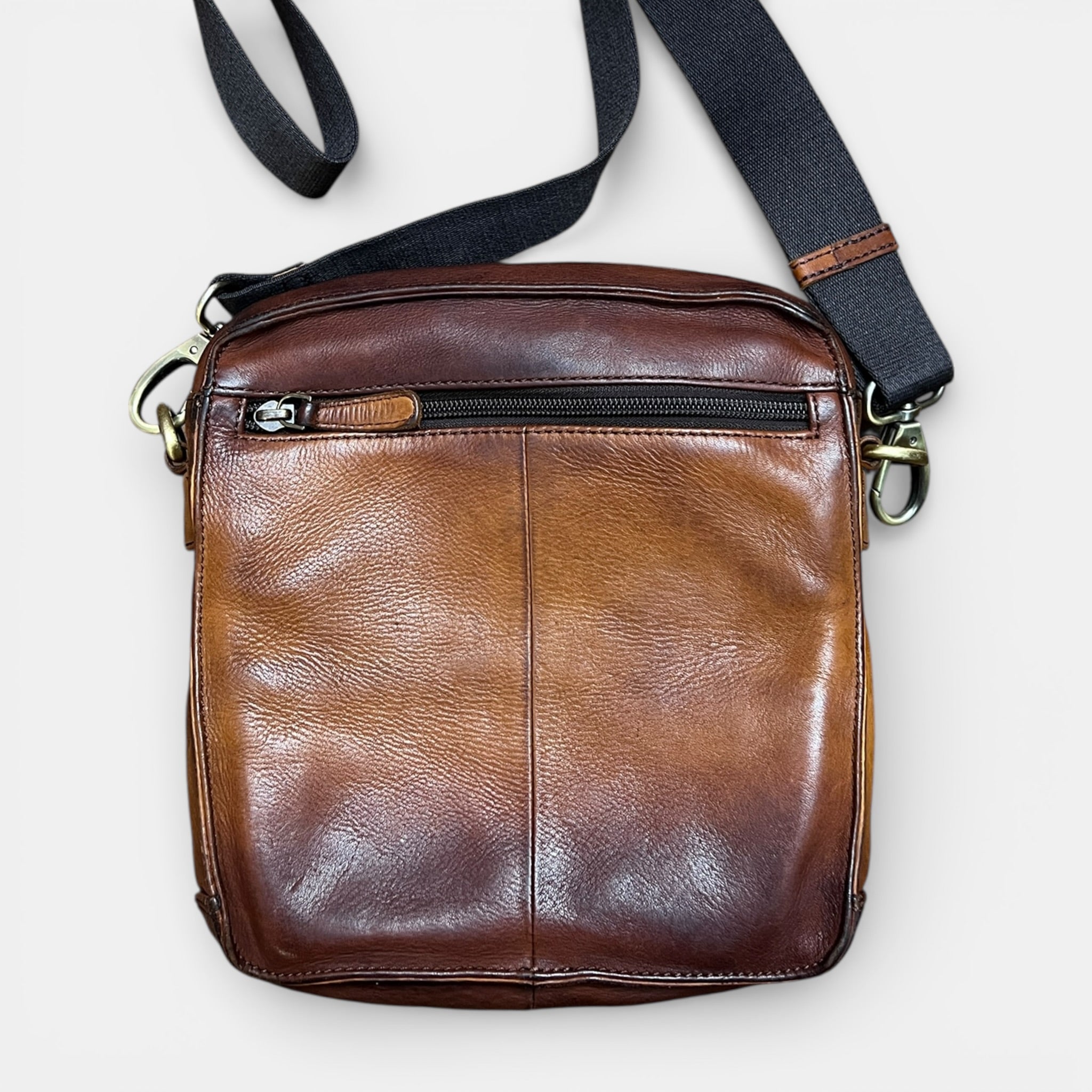Borsa Uomo in Pelle color Cognac Avirex - Cappelleria Bacca