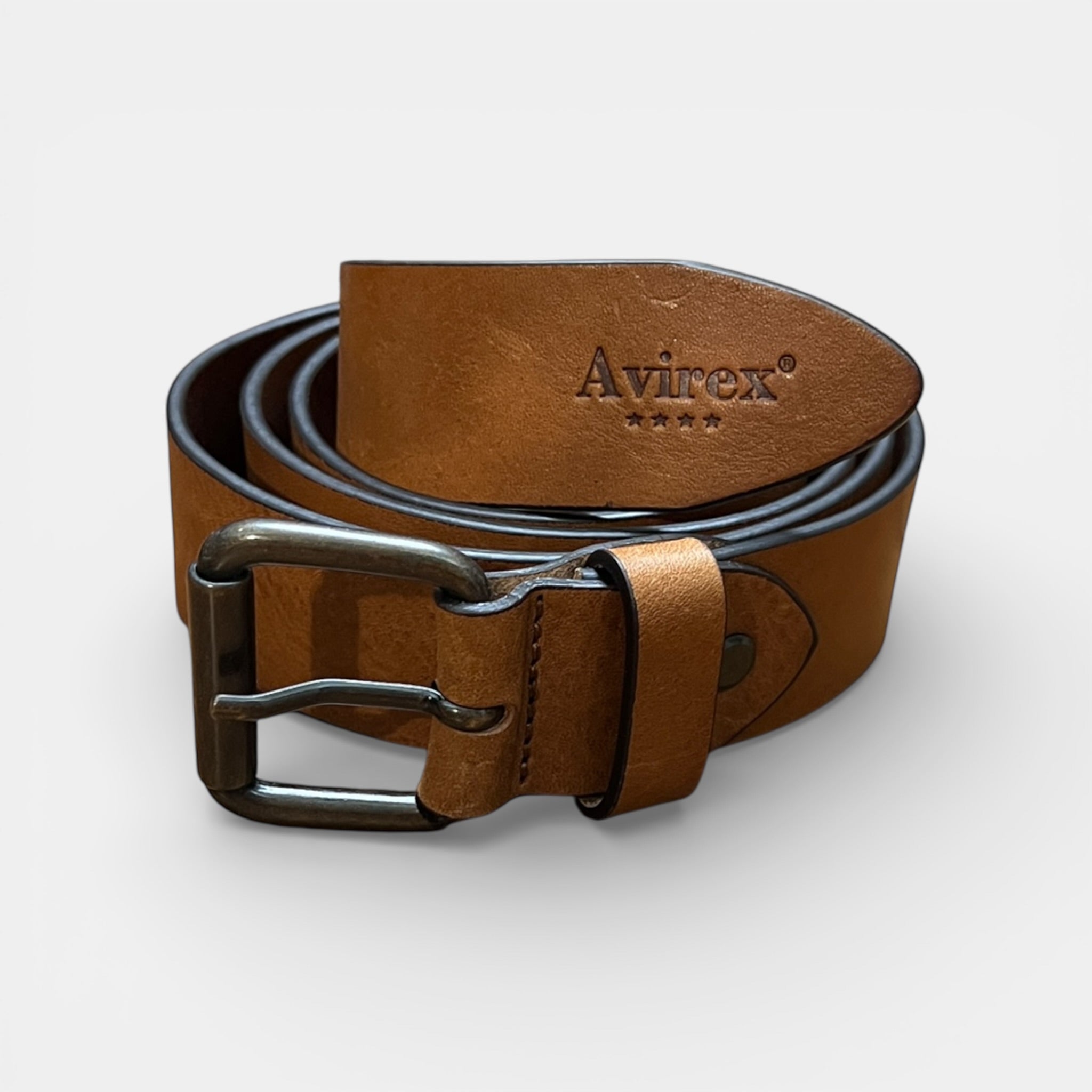 Cintura in Pelle color Cognac Avirex - Cappelleria Bacca