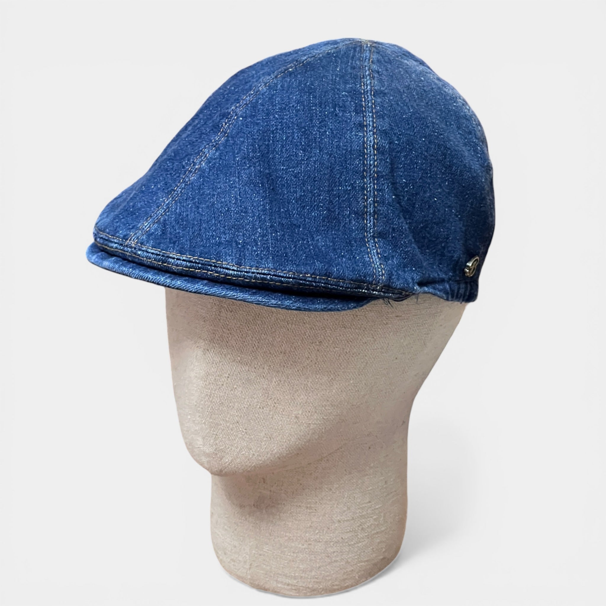 Coppola Becco Estiva In Denim Blu Sfoderato E Pieghevole - Cappelleria Bacca