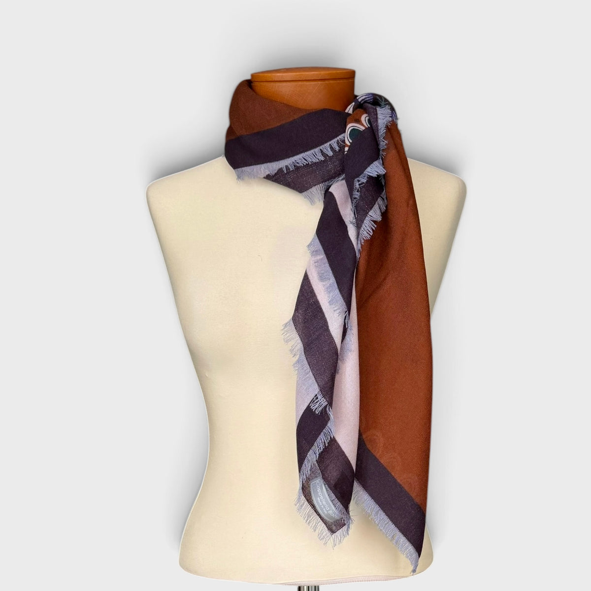 Foulard Quadrato Invernale In Tessuto Sottile Di Pura Lana 100x100 cm - Cappelleria Bacca