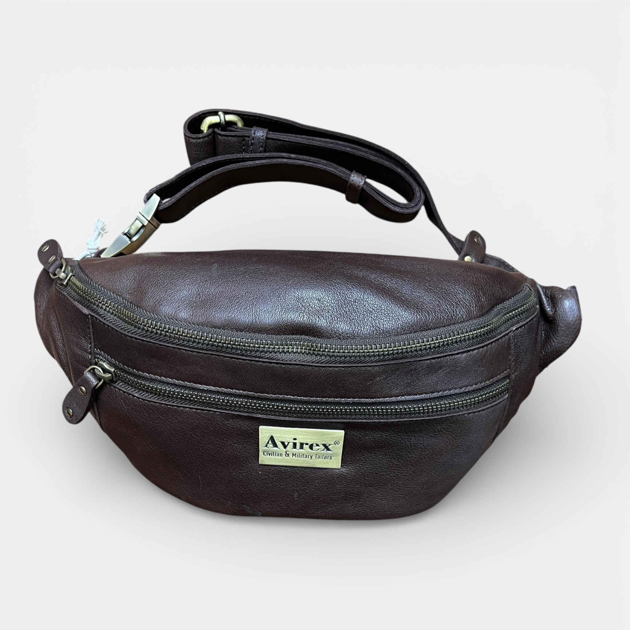 Marsupio in Pelle Marrone Avirex - Cappelleria Bacca