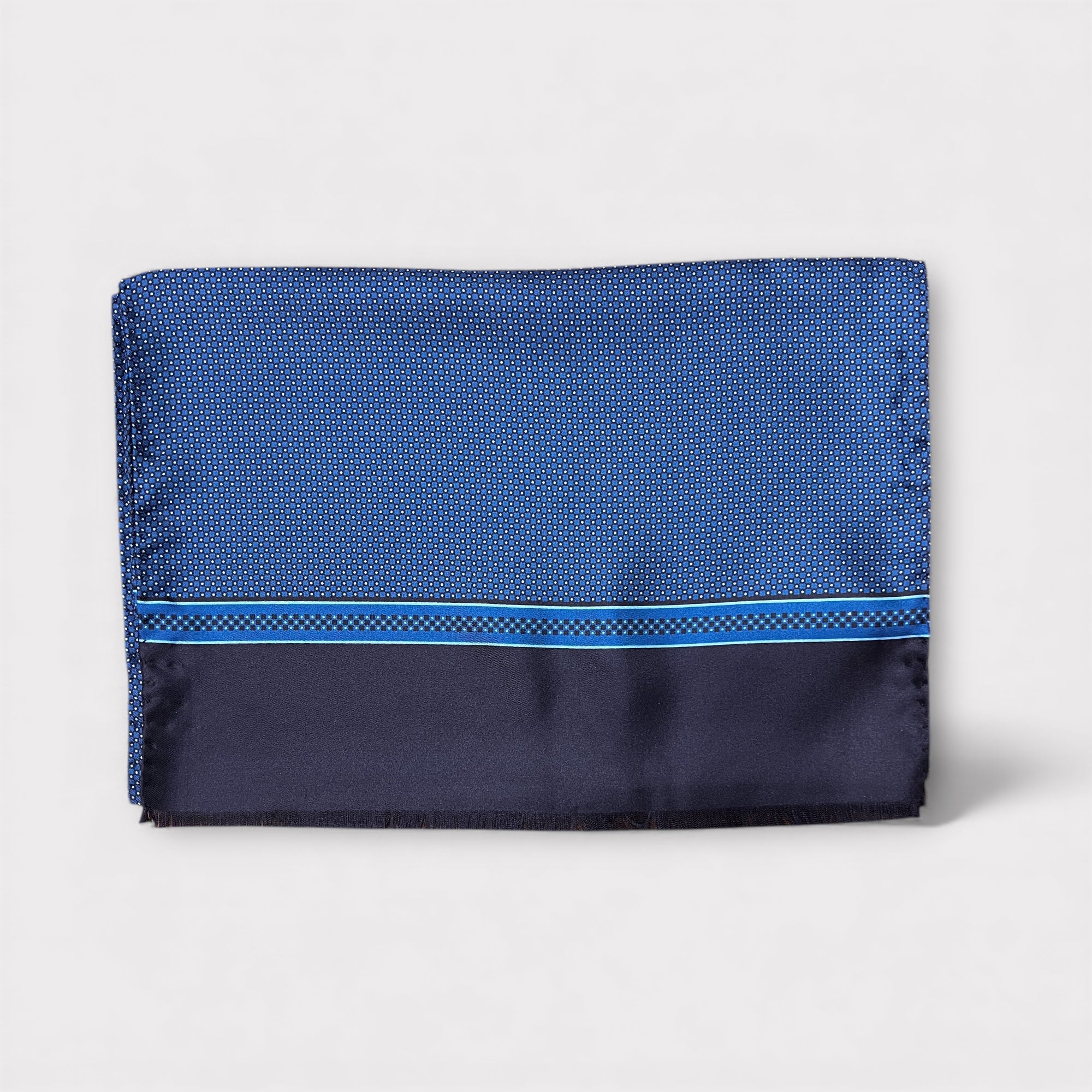 Sciarpa Uomo In Twill Di Pura Seta 33x180 Fantasia Pois - Cappelleria Bacca