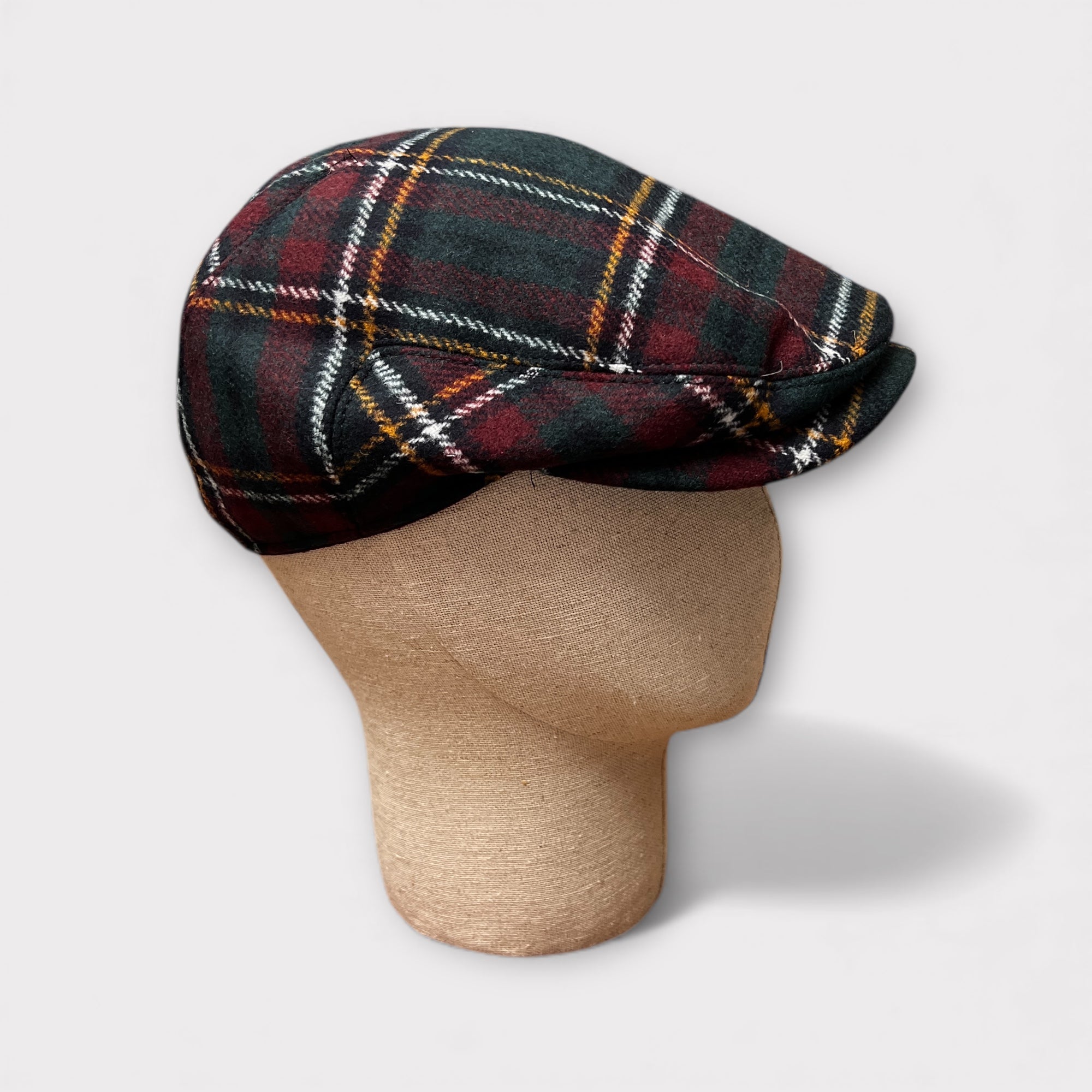 Coppola In Pura Lana Tartan Verde e Bordeaux - Cappelleria Bacca