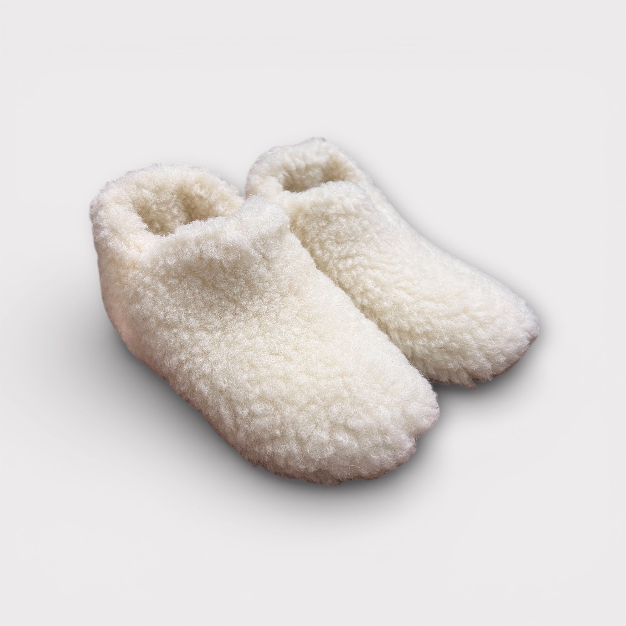 Slippers Chiuse In Pura Lana Con Suola In Suede - Cappelleria Bacca